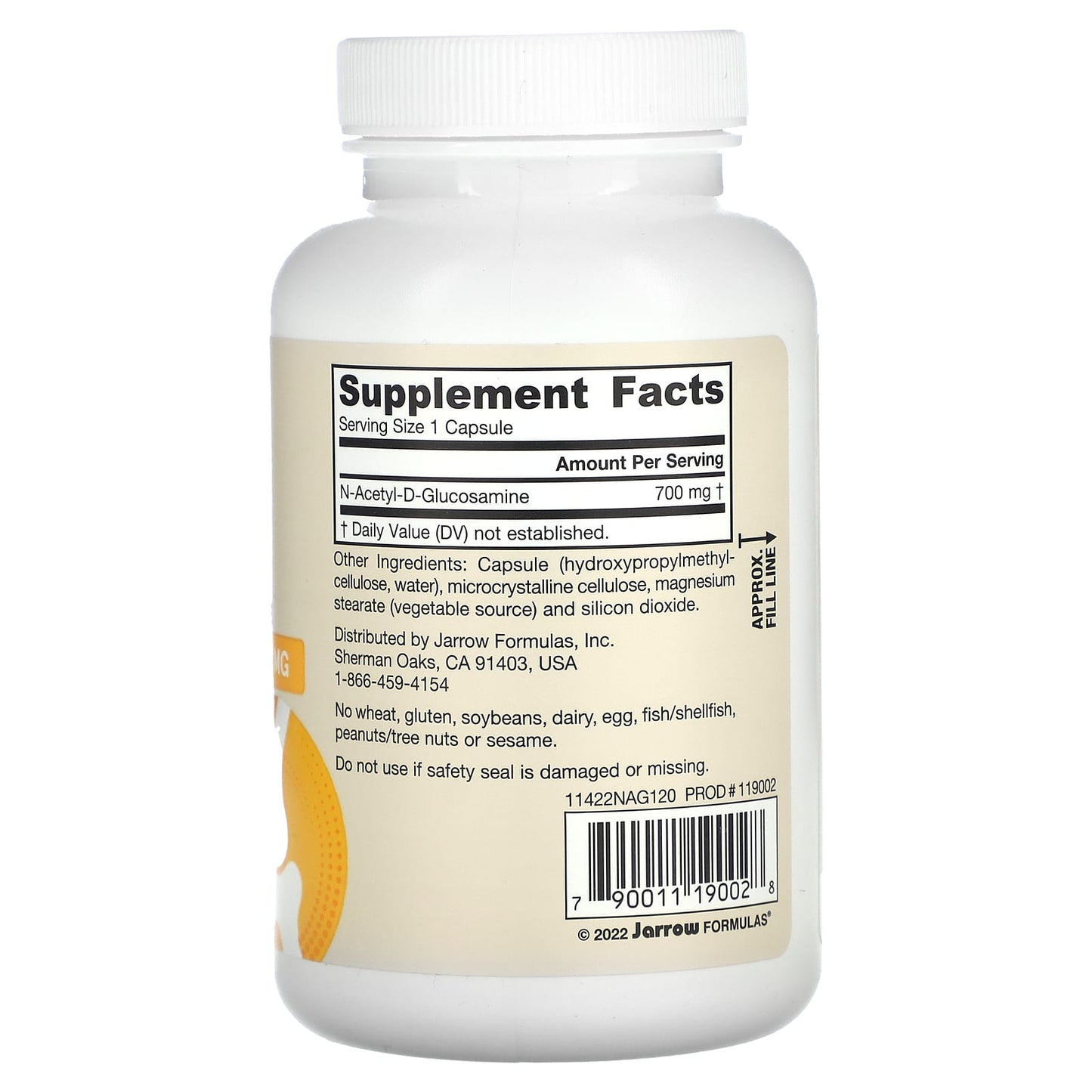 Jarrow Formulas N-Acetyl Glucosamine 700mg Joint Support Supplement - Image 2
