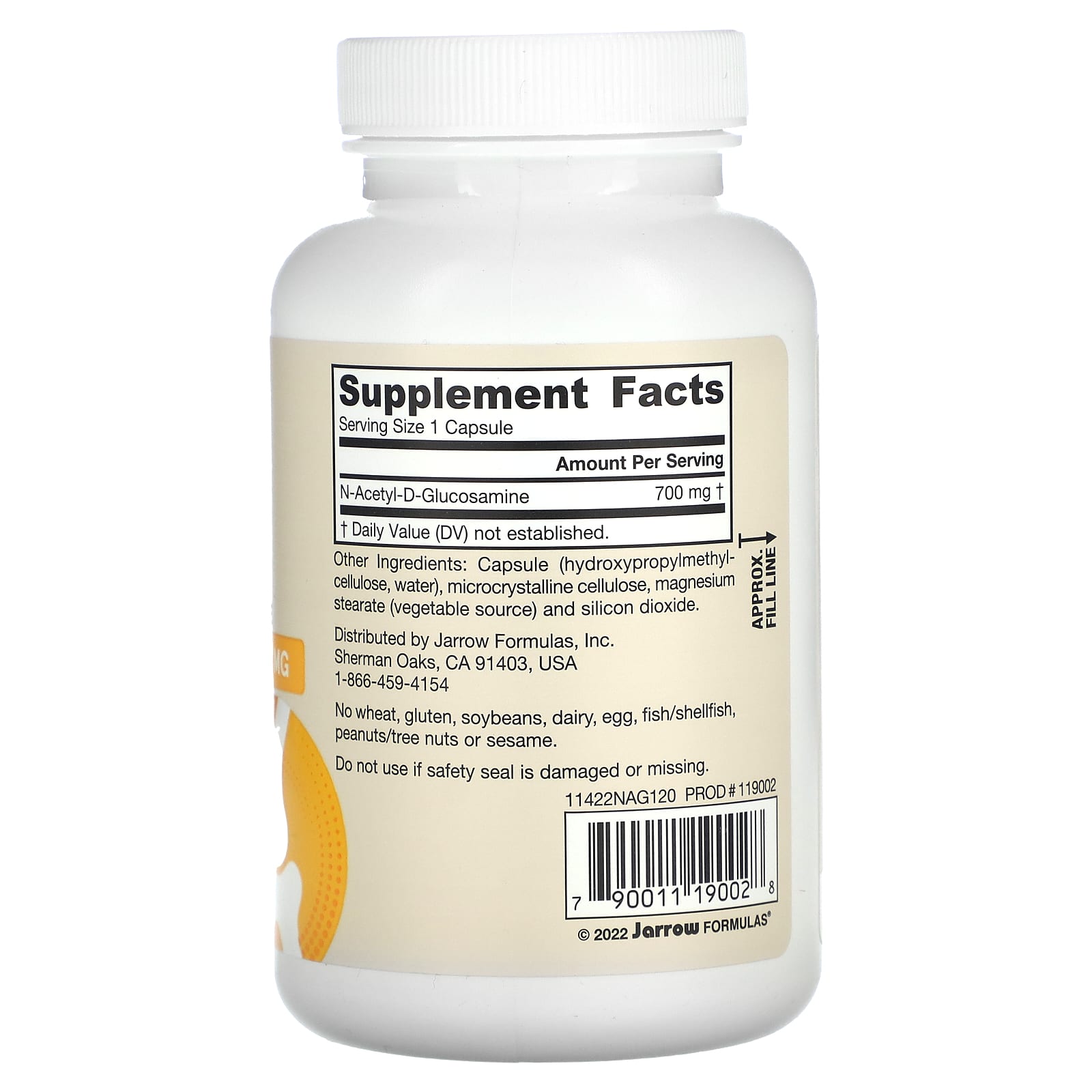 Jarrow Formulas N-Acetyl Glucosamine 700mg Joint Support Supplement - Image 2