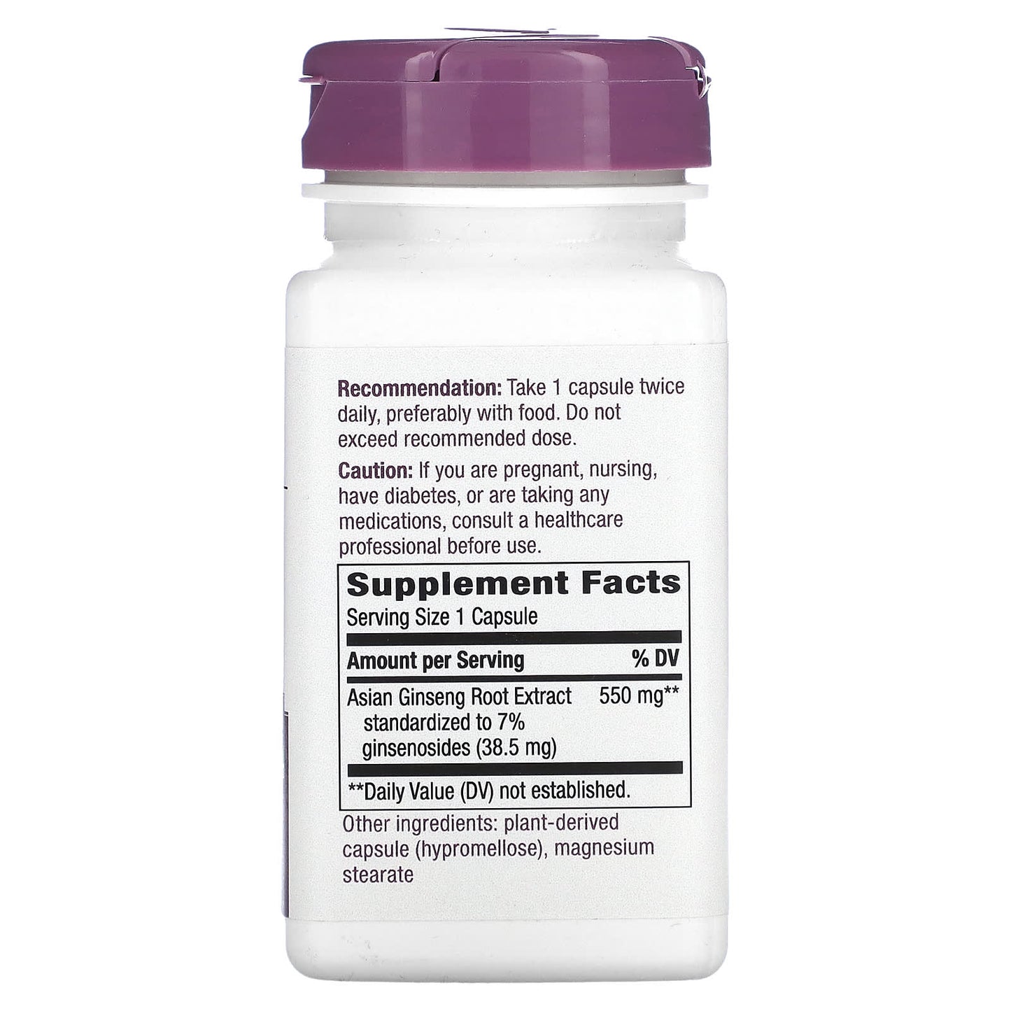 Nature's Way, Premium Extract, Asian Ginseng, 60 Vegan Capsules (550 mg per Capsule) - Image 2