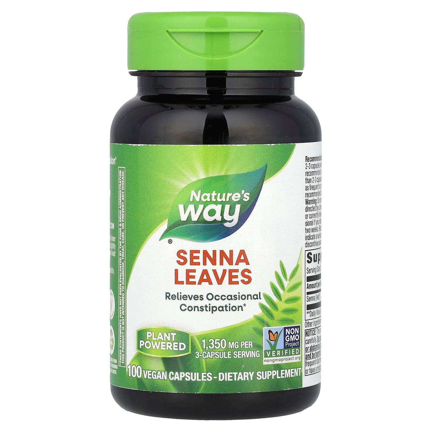 Nature's Way, Senna Leaves, 1,350 mg, 100 Vegan Capsules (450 mg Per Capsule) - Image 1