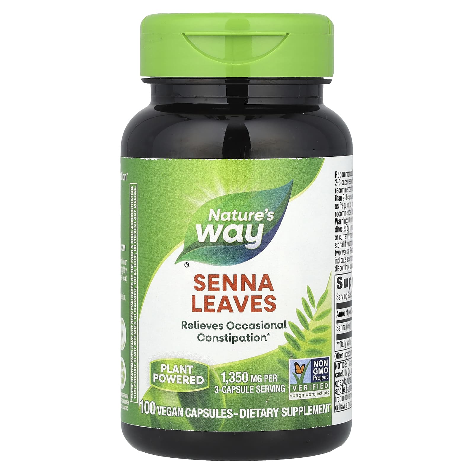 Nature's Way, Senna Leaves, 1,350 mg, 100 Vegan Capsules (450 mg Per Capsule) - Image 1