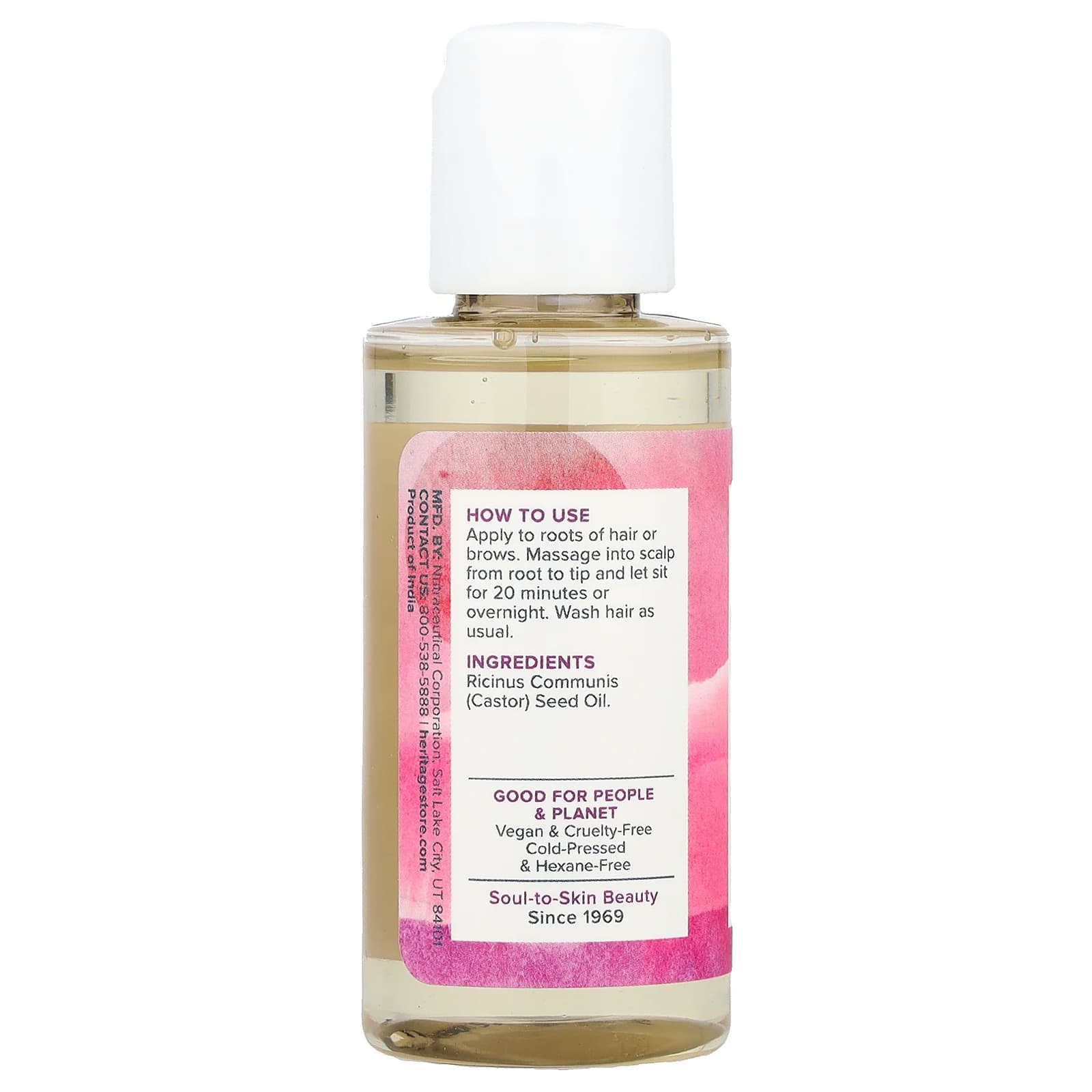 Castor Oil Nourishing Treatment by Heritage Store - Hair, Skin, Brows - Image 2