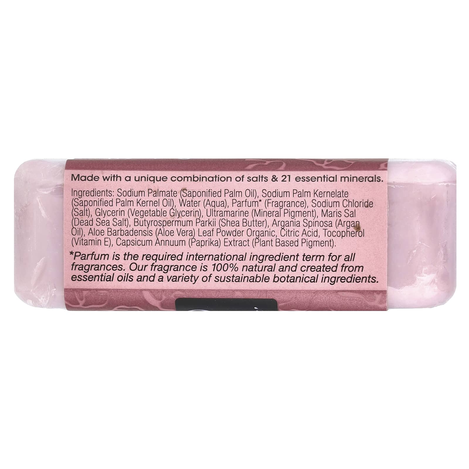 One with Nature, Dead Sea Mineral Soap Bar, Rose Petal, 7 oz (198 g) - Image 2
