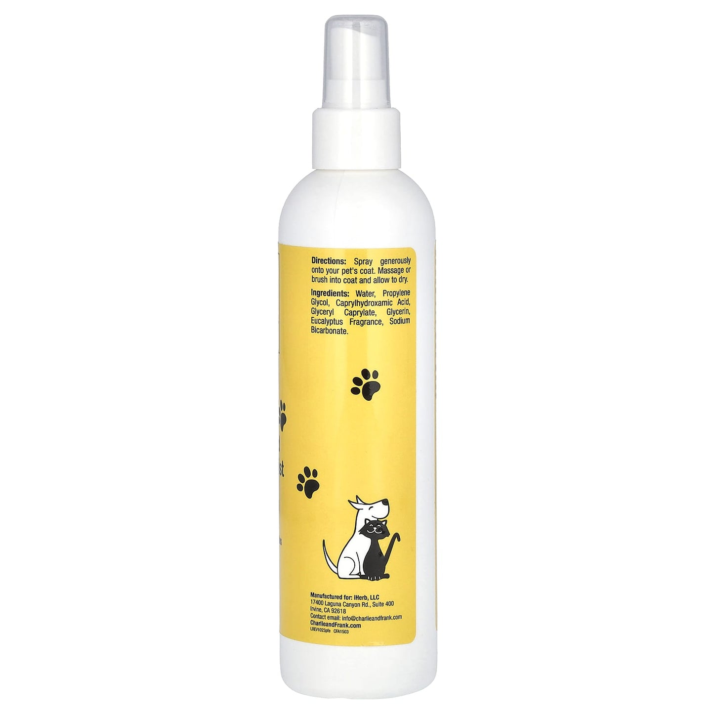 Eucalyptus Pet Smell Good Grooming Mist for Cats & Dogs by Charlie & Frank - Image 2