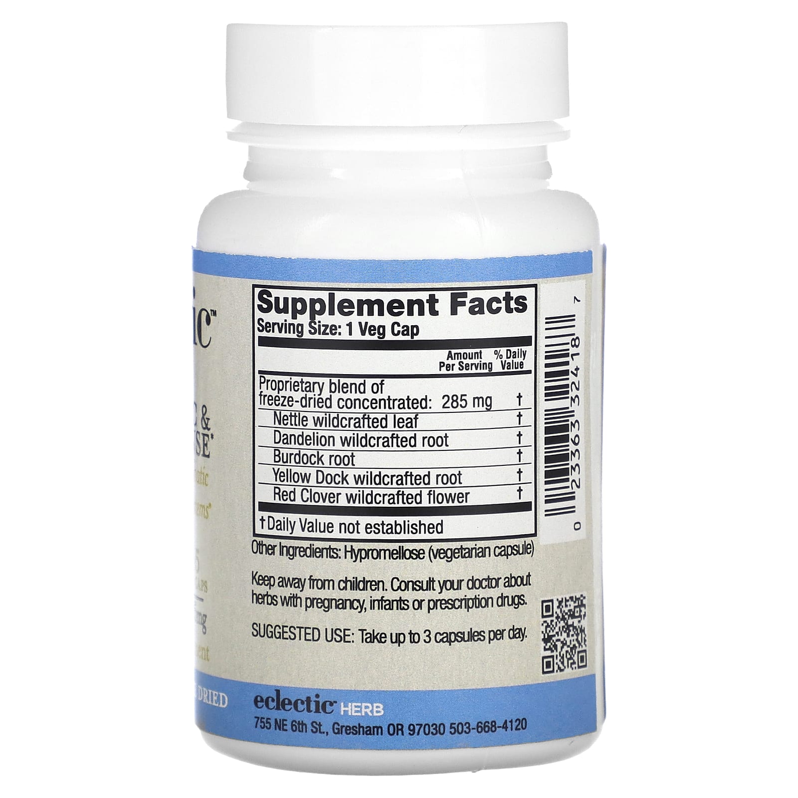 Eclectic Herb Freeze Dried Lymphatic & Blood Cleanse, 285mg, 45 Veg Caps - Image 2