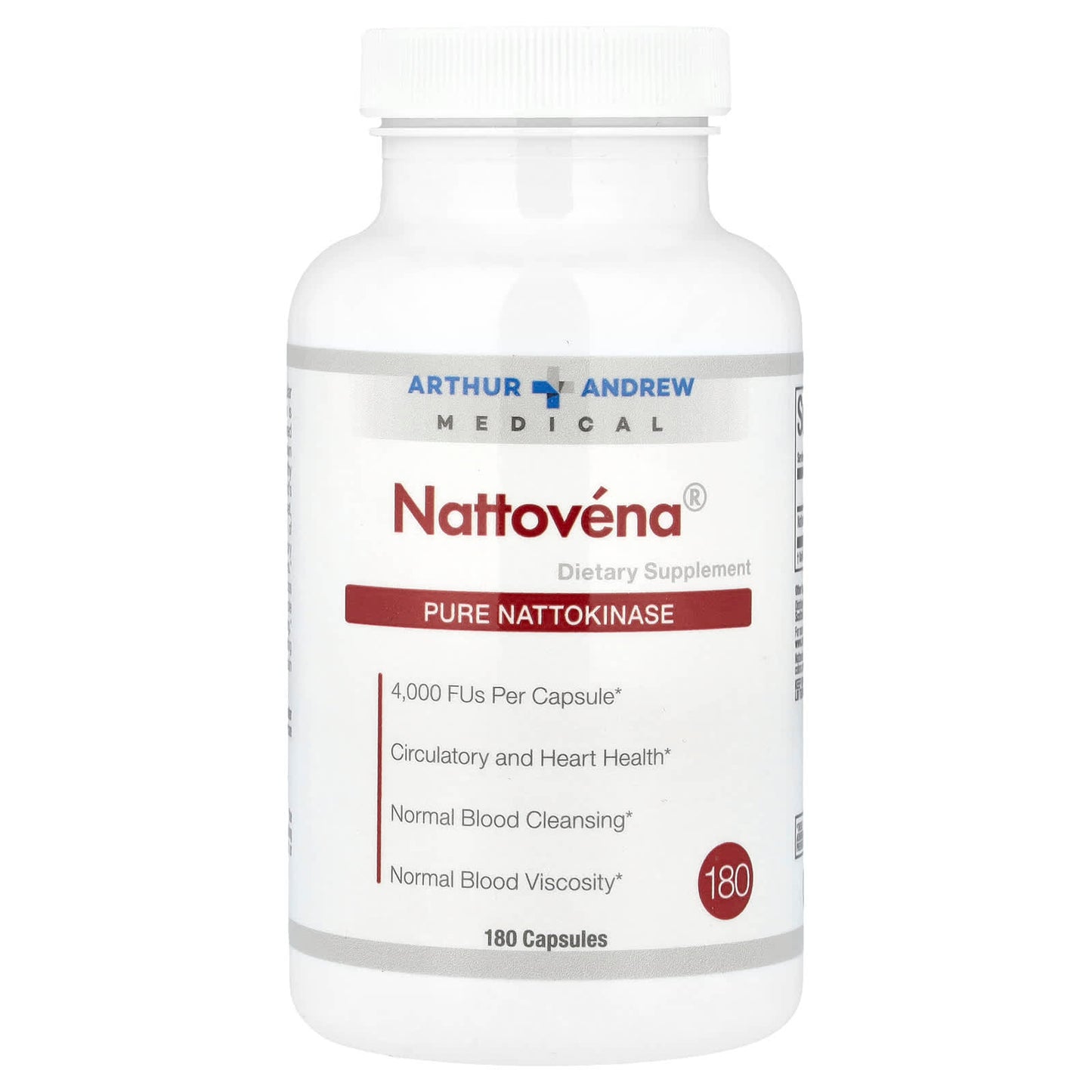 Nattokinase Supplement for Heart Health - 180 Capsules - Image 1