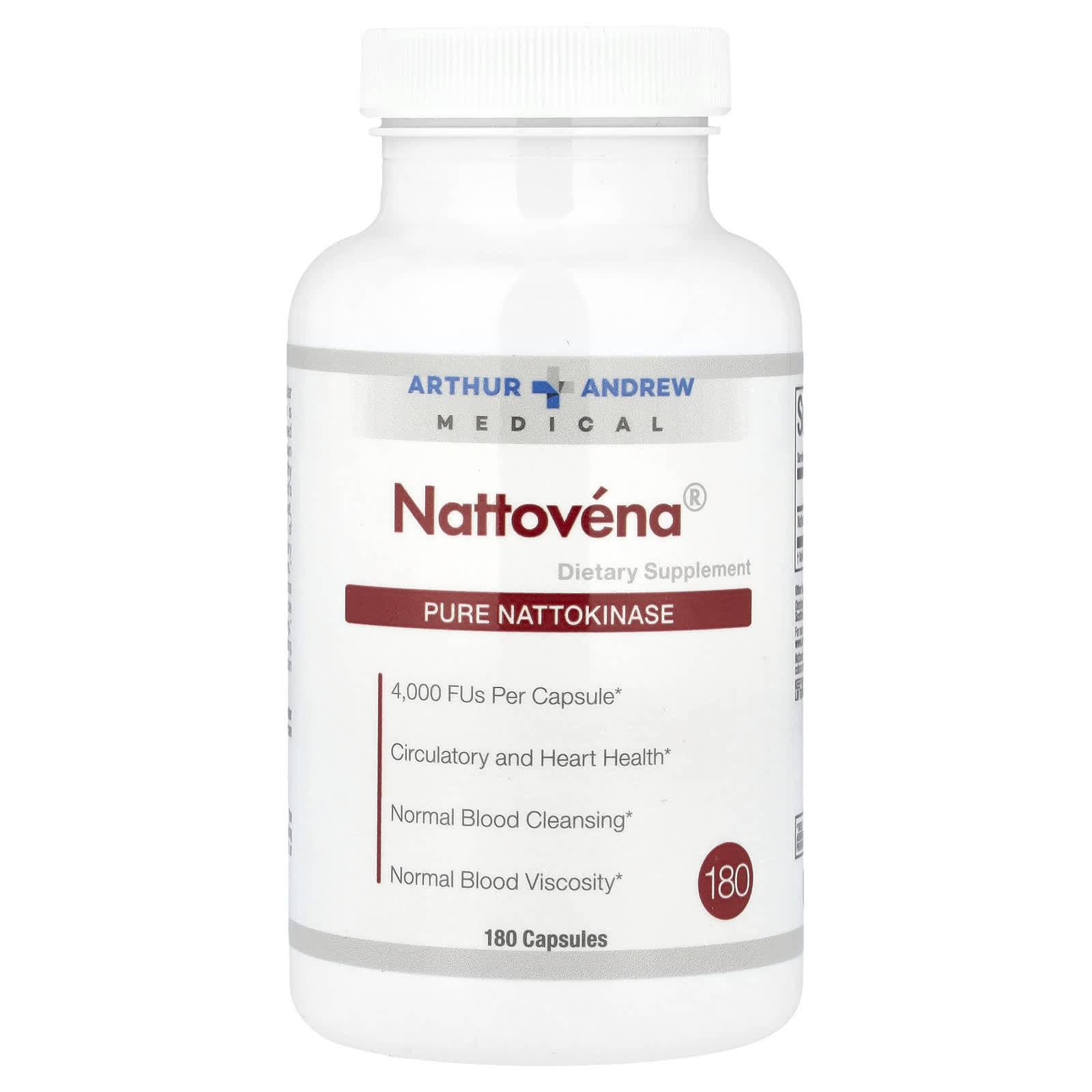 Nattokinase Supplement for Heart Health - 180 Capsules - Image 1