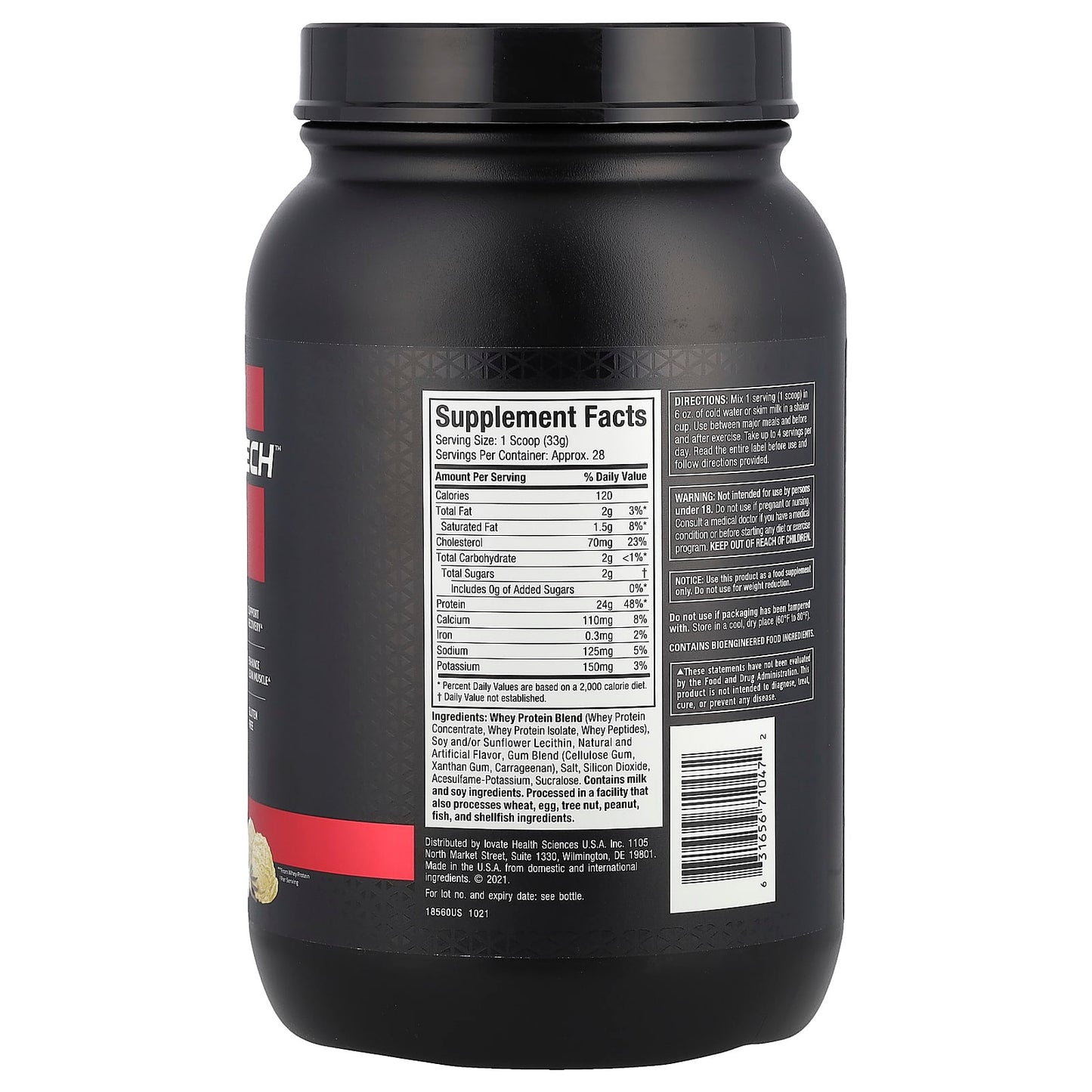 MuscleTech, Nitro-Tech™ 100% Whey Gold, French Vanilla Cream, 2 lbs (907 g) - Image 2