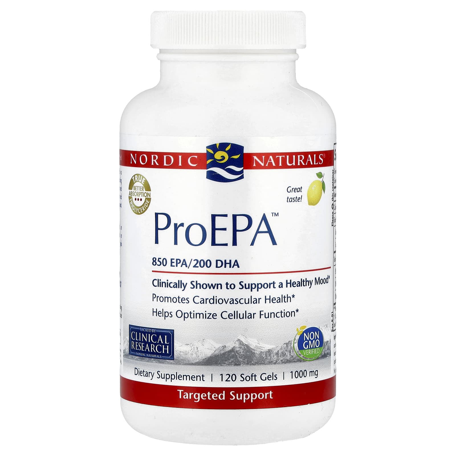 Nordic Naturals, ProEPA™, Lemon, 120 Softgels - Image 1