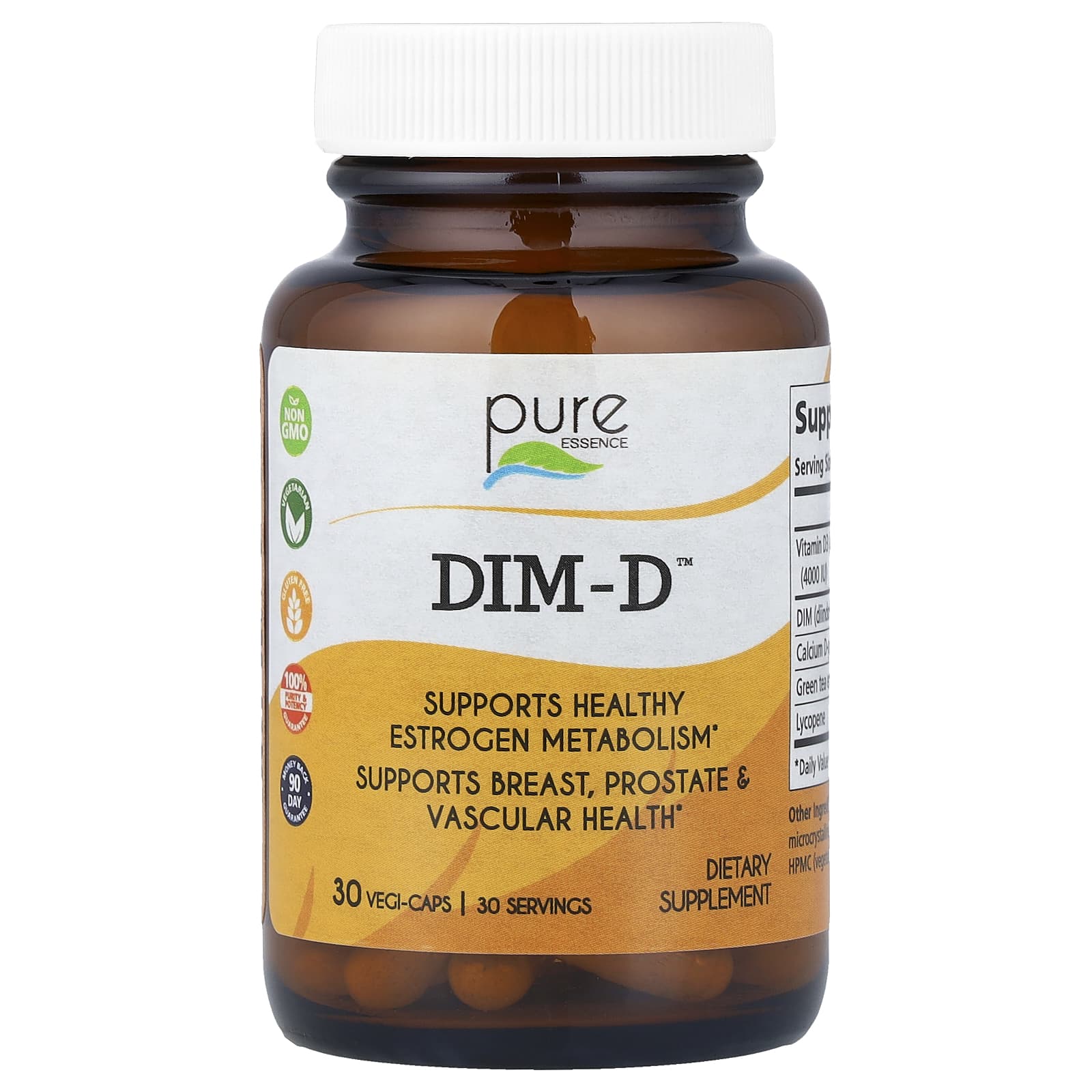 Pure Essence, DIM-D™, 30 Vegi-Caps - Image 1