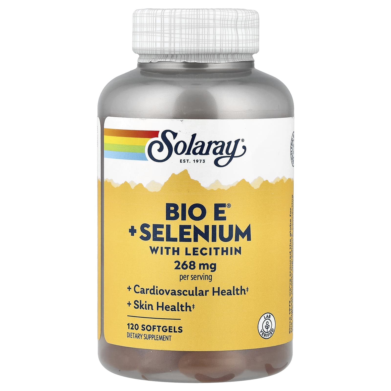 Solaray, Bio E® + Selenium with Lecithin, 120 Softgels - Image 1