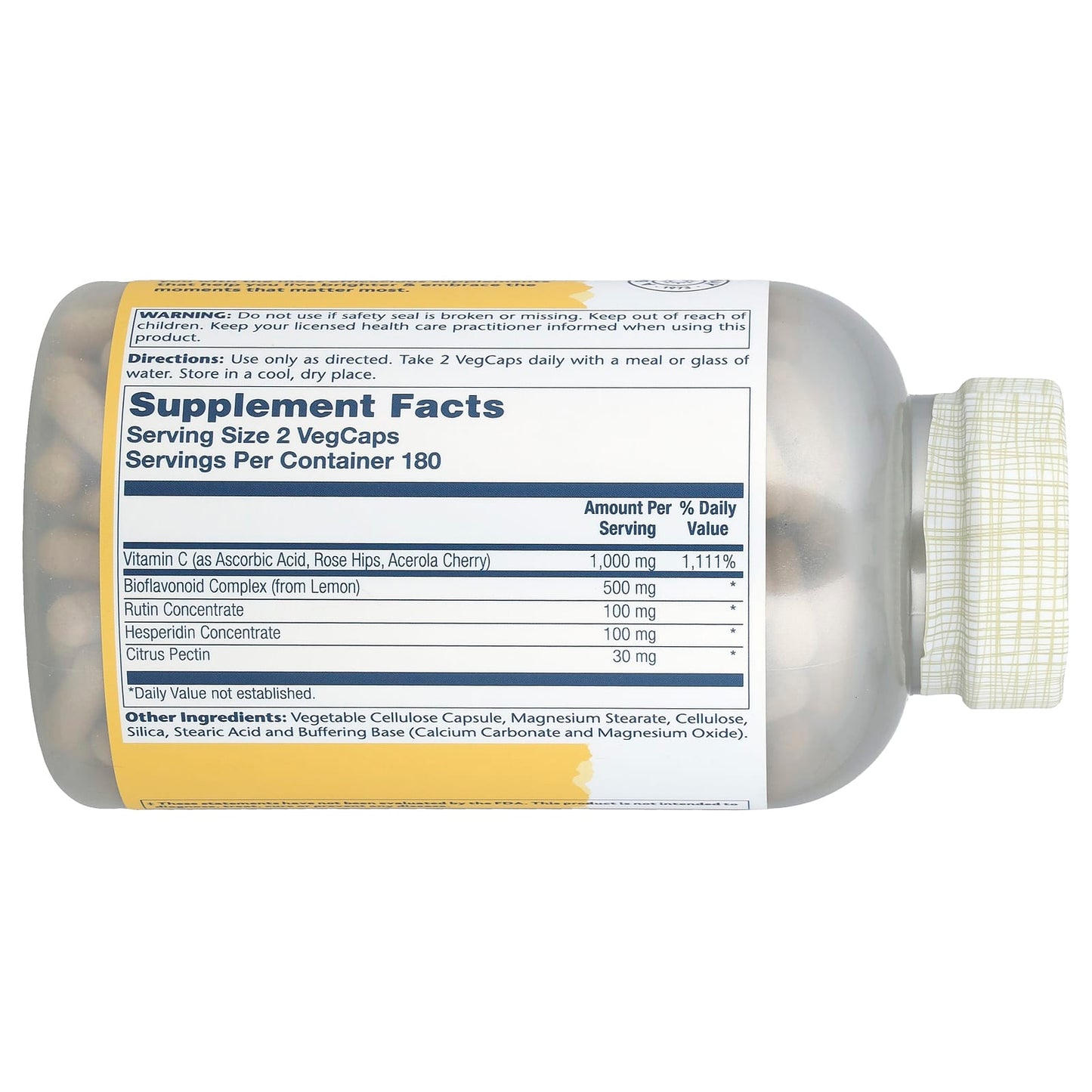 Solaray, Buffered Super Bio Vitamin C, 360 VegCaps - Image 2