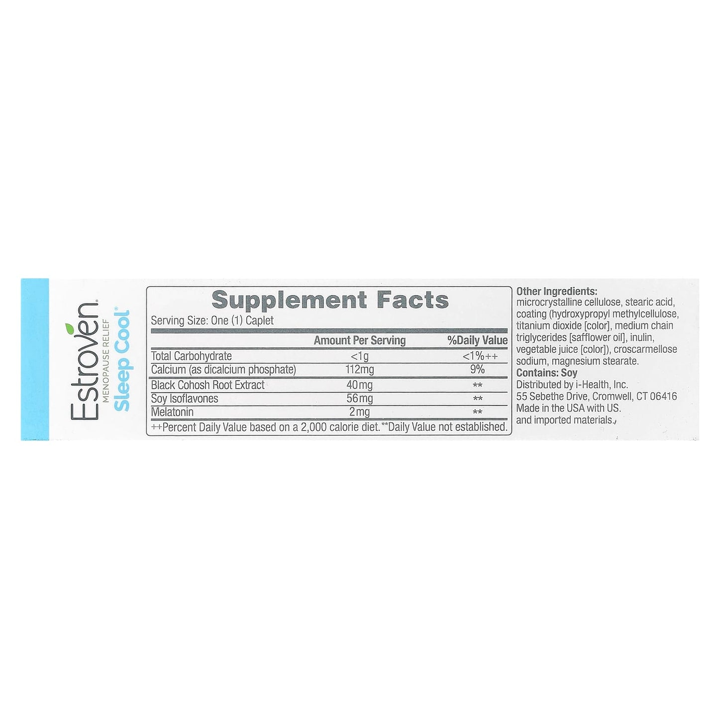Estroven Sleep Cool Menopause Relief 30 Caplets - Image 2