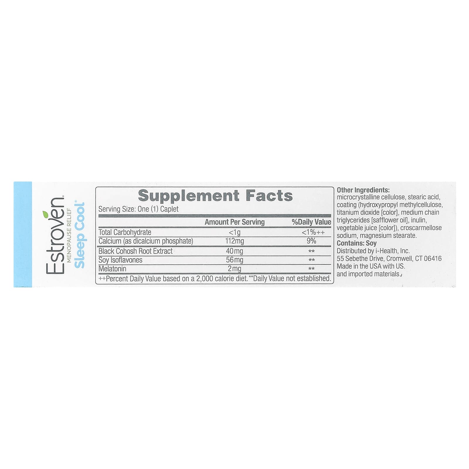 Estroven Sleep Cool Menopause Relief 30 Caplets - Image 2