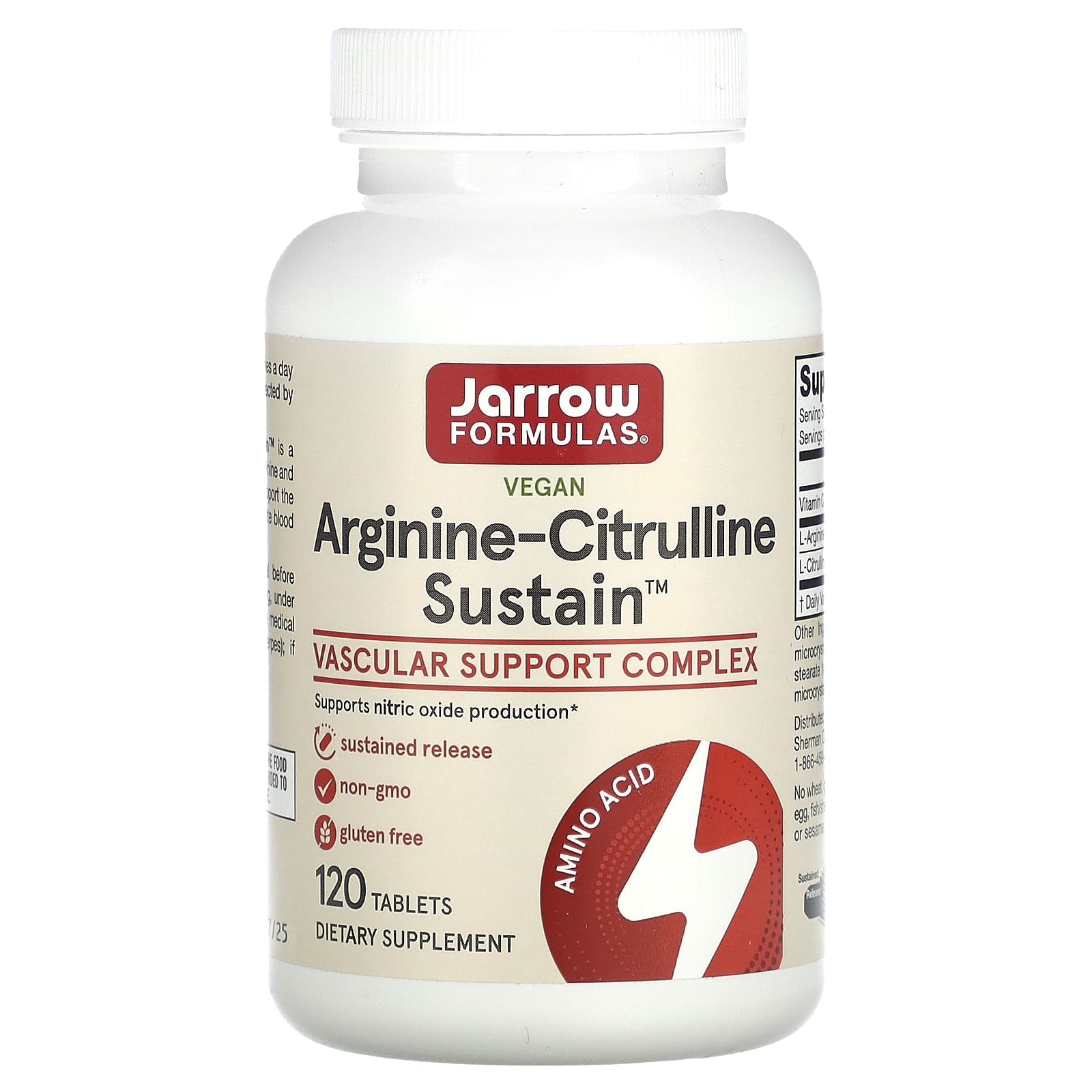Arginine-Citrulline Sustain: Boost Nitric Oxide for Stronger Blood Flow - Image 1