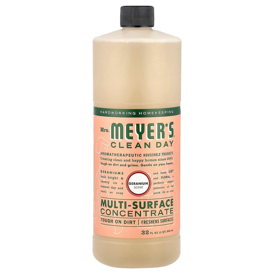 Mrs. Meyers Clean Day, Multi-Surface Concentrate, Geranium, 32 fl oz (946 ml) - Image 1