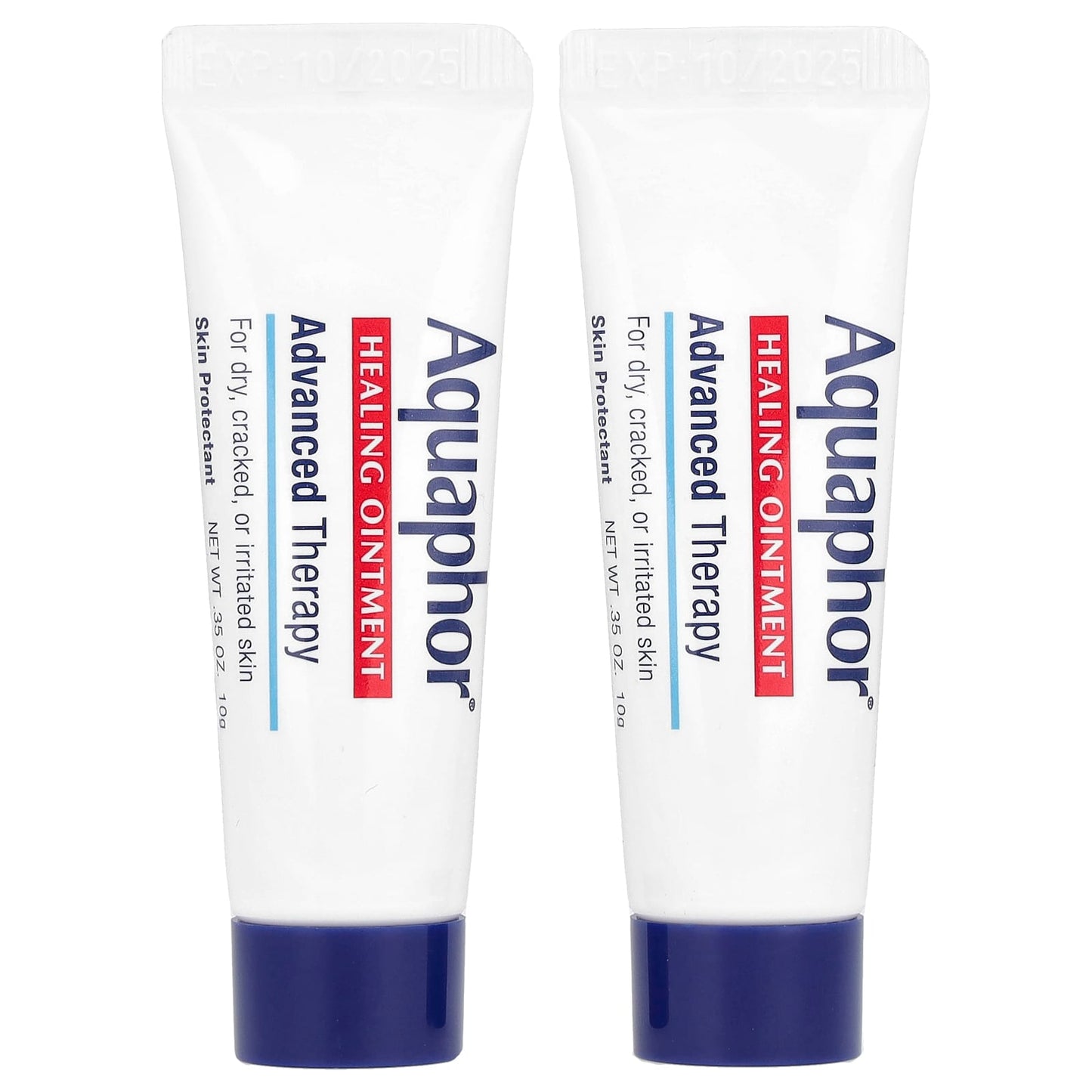 Aquaphor Advanced Therapy Ointment 2 Pack - Fragrance Free, 0.35 oz Each - Image 1
