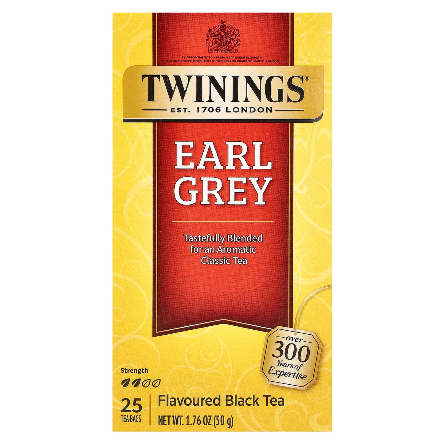 Twinings, Flavored Black Tea, Earl Grey , 25 Tea Bags, 1.76 oz (50 g) - Image 1