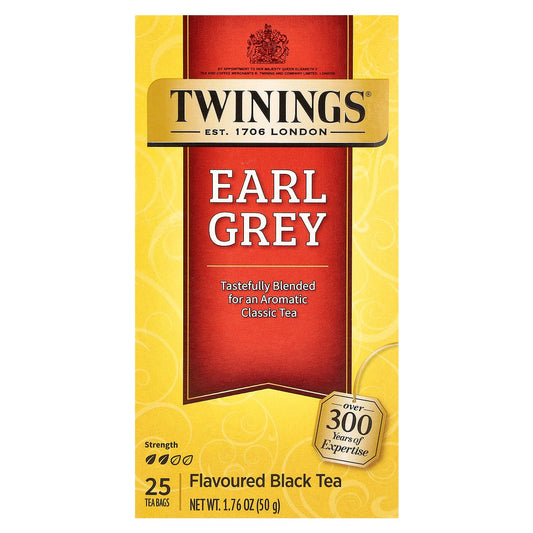 Twinings, Flavored Black Tea, Earl Grey , 25 Tea Bags, 1.76 oz (50 g) - Image 1