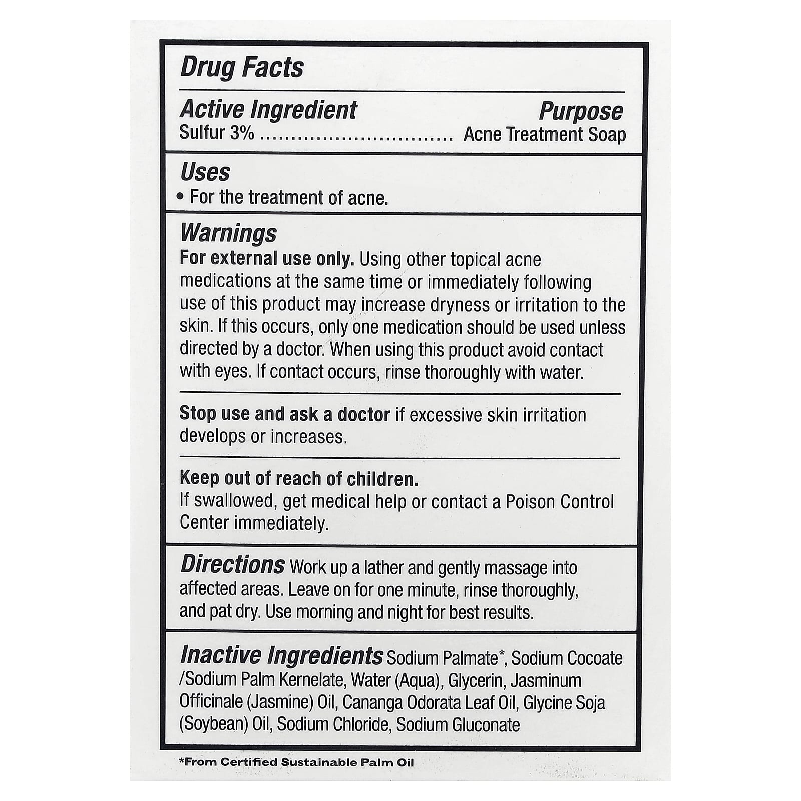 The Grandpa Soap Co., Face & Body Bar Soap, Thylox® Acne Treatment, 3.25 oz (92 g) - Image 2