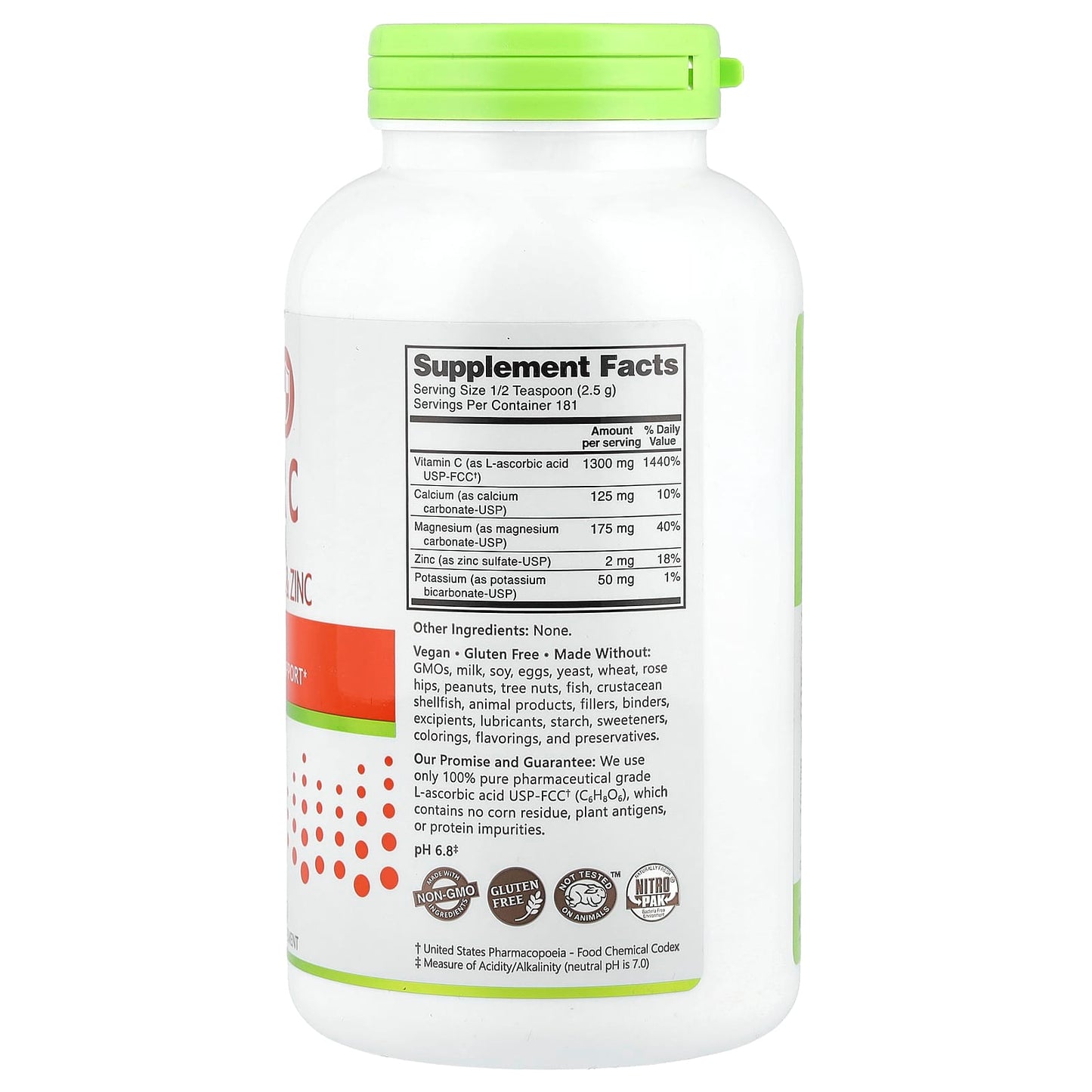 NutriBiotic, Immunity, Hypo-Aller C Vitamin C with Calcium, Magnesium, Potassium & Zinc, 16 oz (454 g) - Image 2