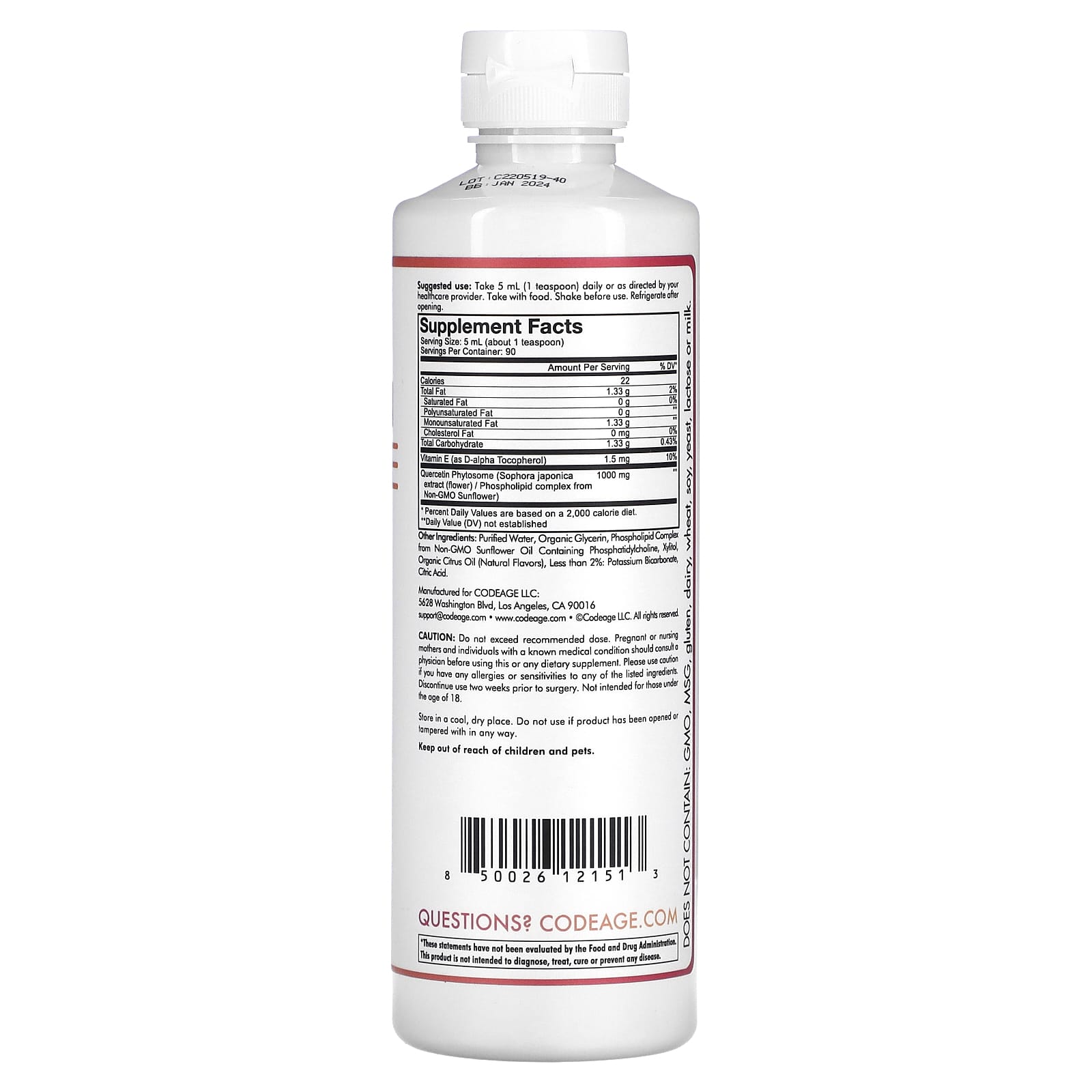 Unlock the Power of Quercetin with CodeAge's Liposomal Delivery Formula - Image 2