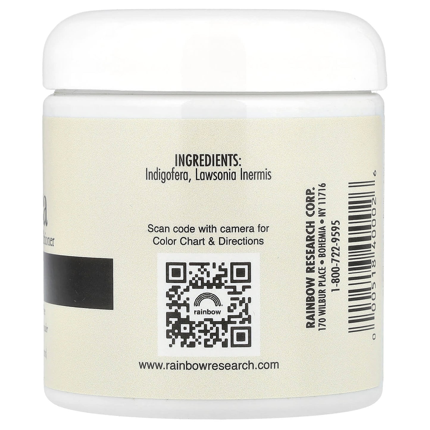 Rainbow Research, Henna, Hair Color & Conditioner, Black, 4 oz (113 g) - Image 2
