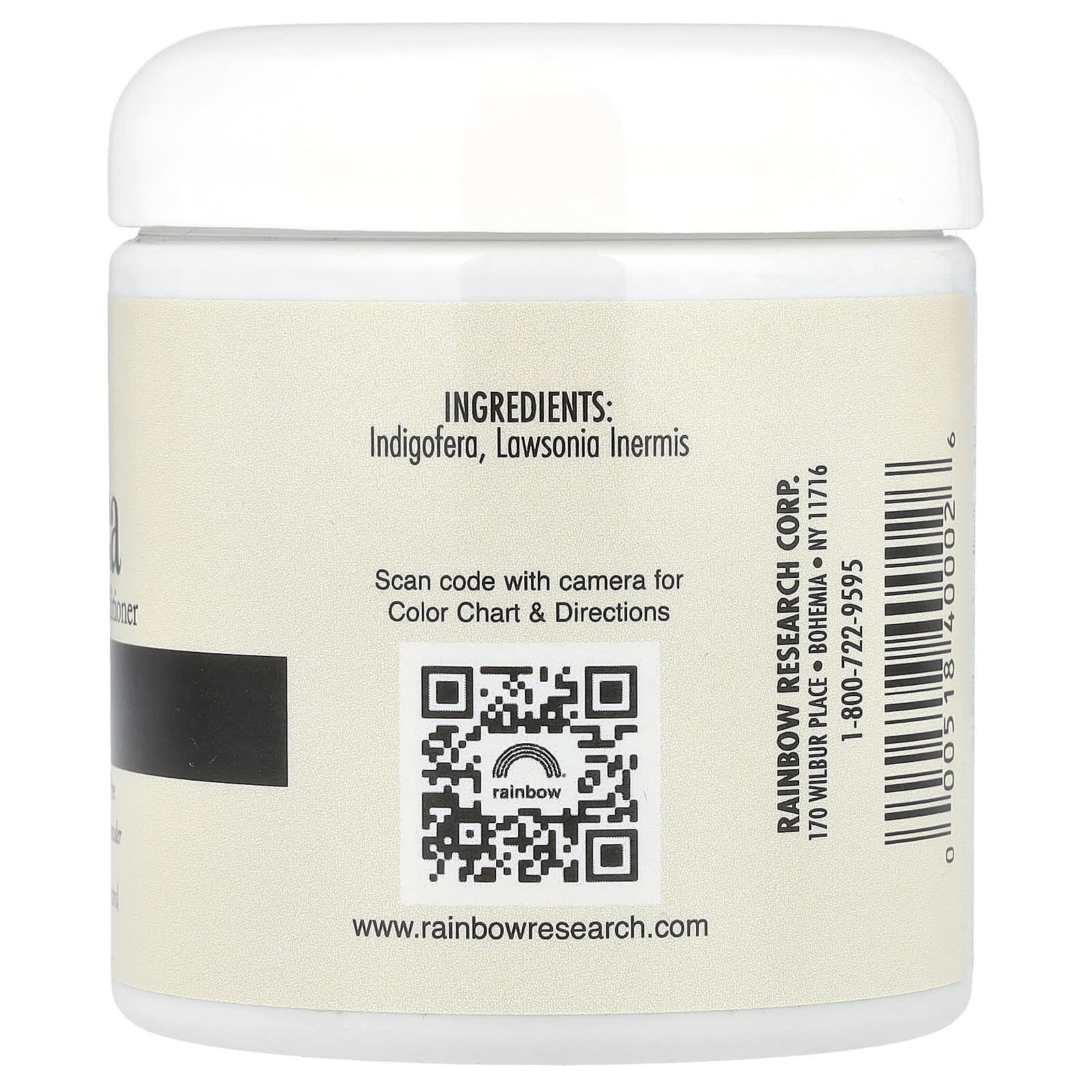 Rainbow Research, Henna, Hair Color & Conditioner, Black, 4 oz (113 g) - Image 2