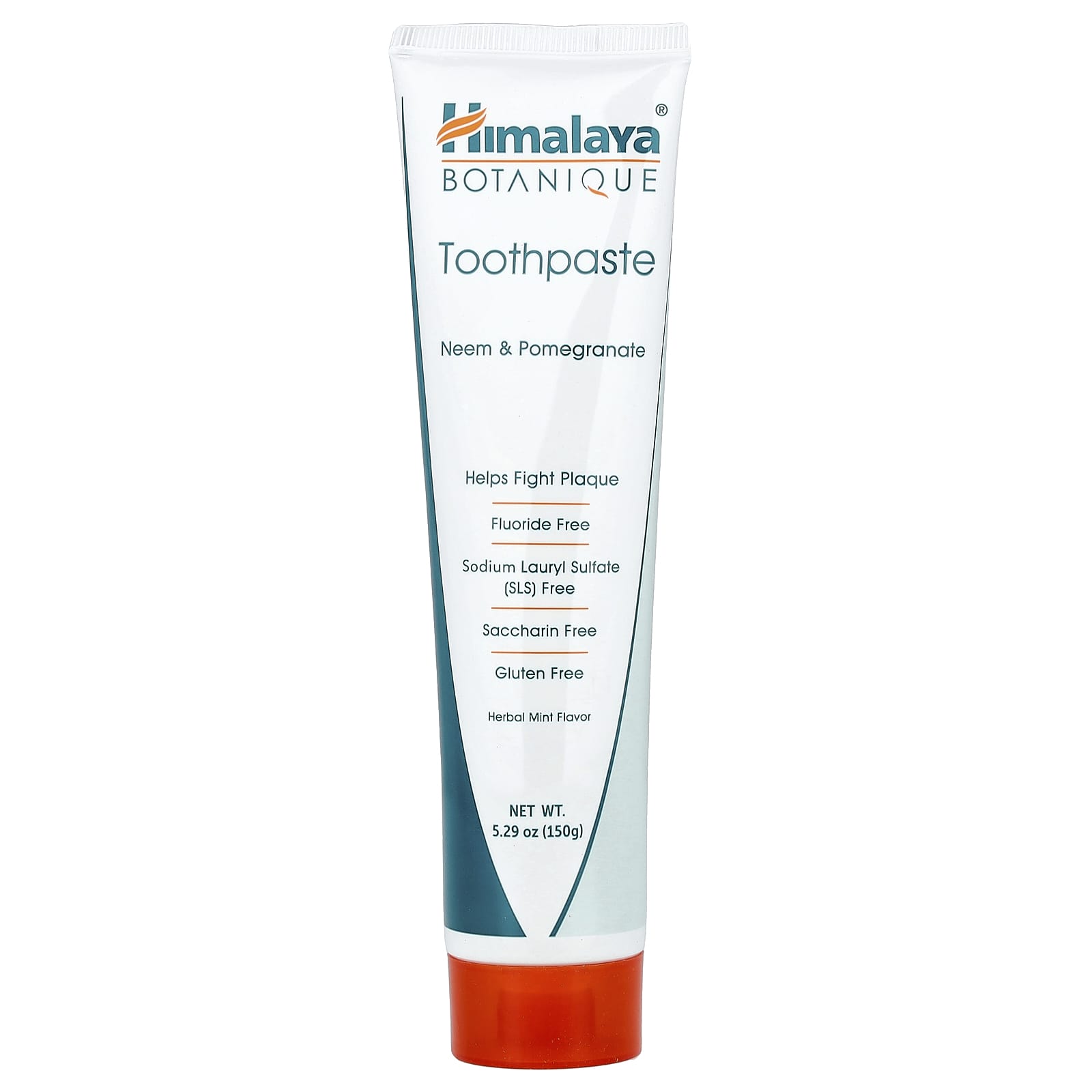 Himalaya Botanique Neem & Pomegranate Toothpaste, Gluten Free, 5.29 oz (150 g) - Image 1