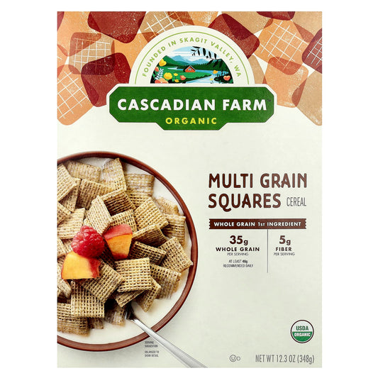Organic Multi Grain Squares Cereal by Cascadian Farm, 12.3 oz - Image 1
