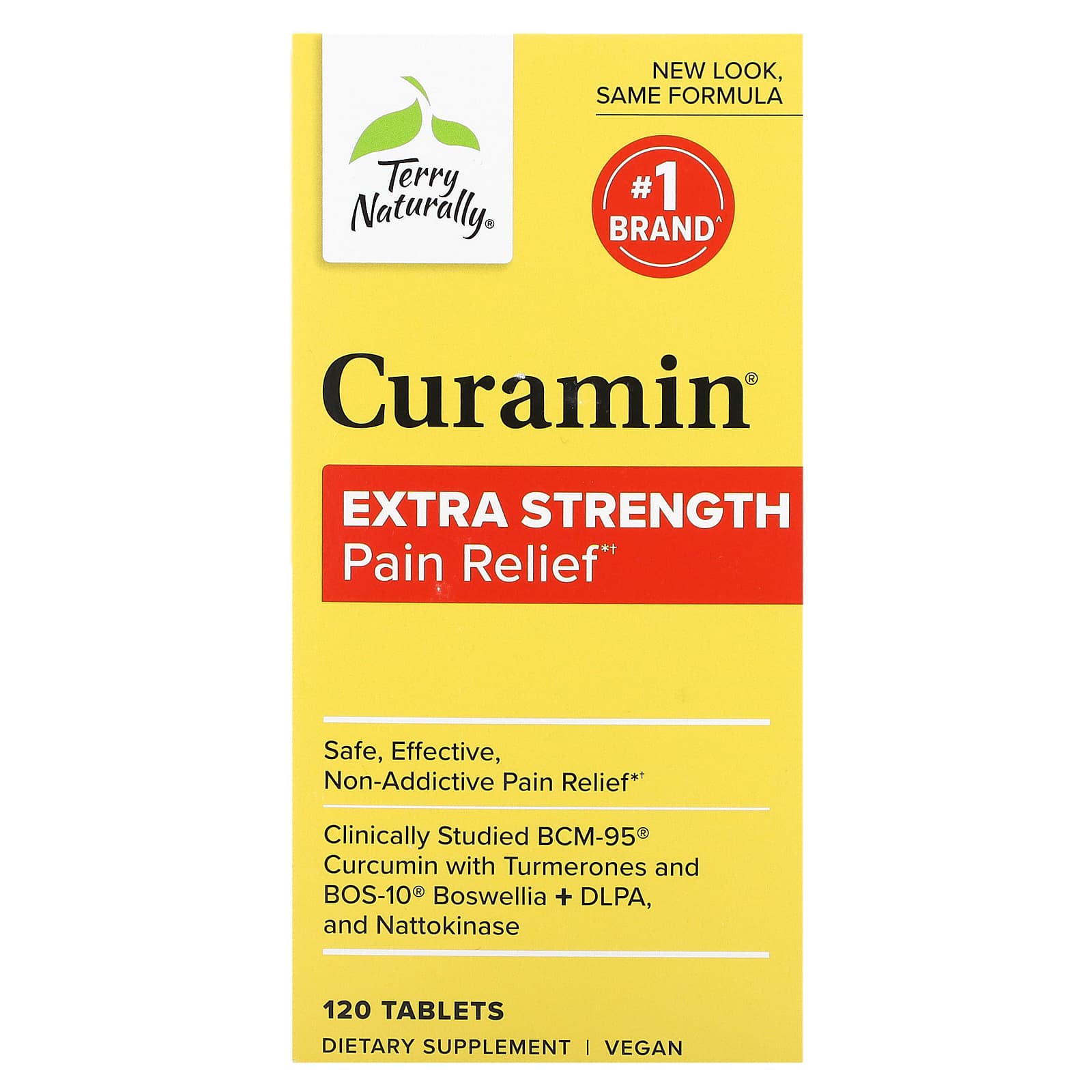 Terry Naturally, Curamin, Pain Relief, Extra Strength , 120 Tablets - Image 1