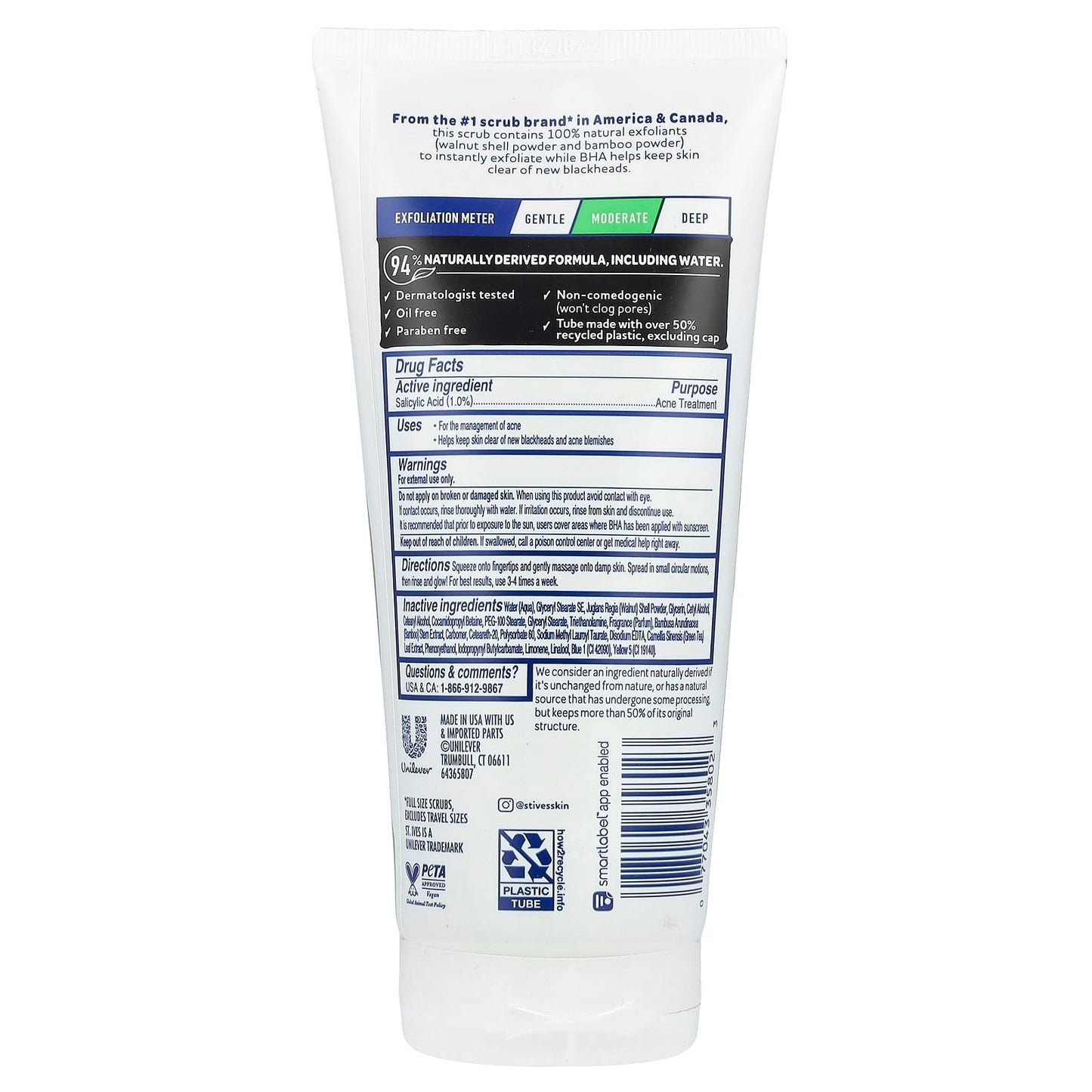 St. Ives, BHA Exfoliant, Green Tea & Bamboo, For Acne-Prone Skin, 6 oz (170 g) - Image 2