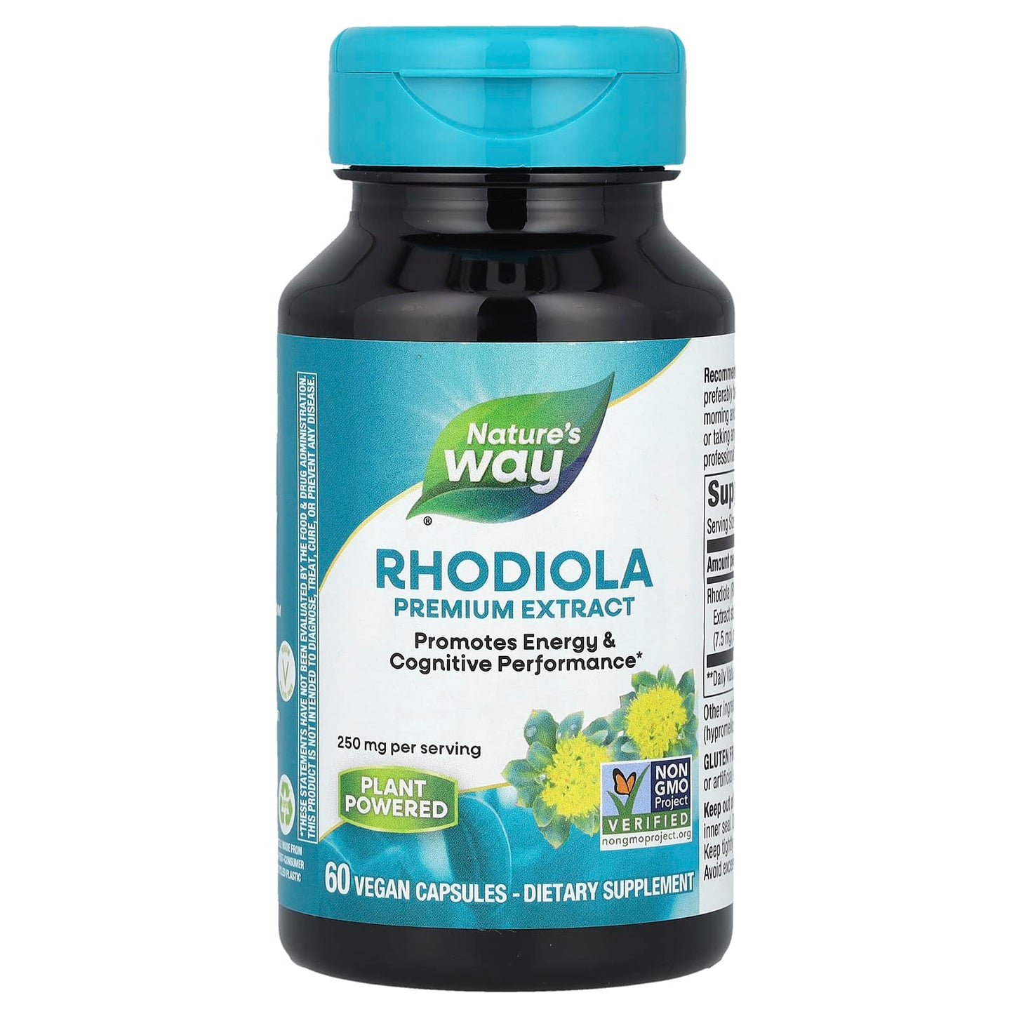 Nature's Way, Rhodiola, 250 mg, 60 Vegan Capsules - Image 1