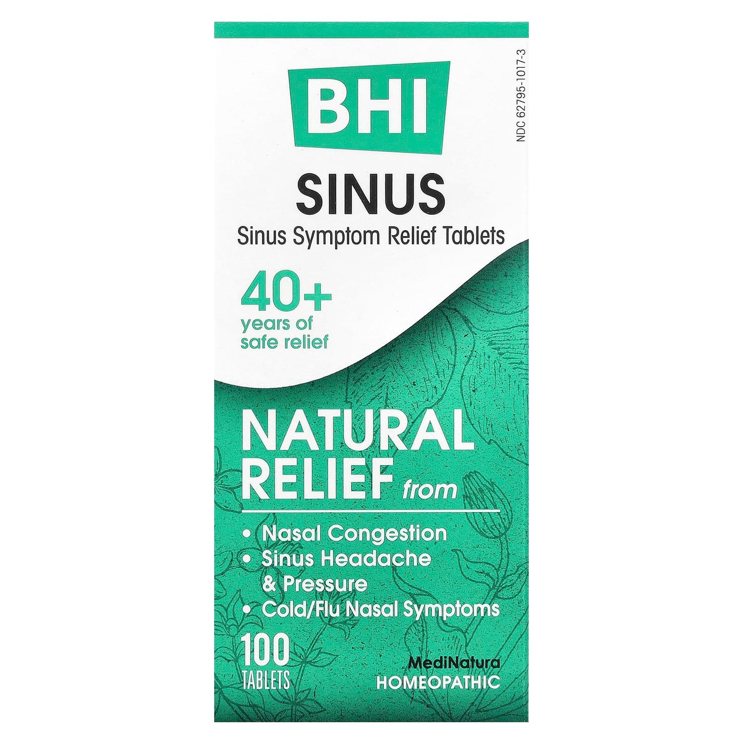 MediNatura, BHI, Sinus, 100 Tablets - Image 1