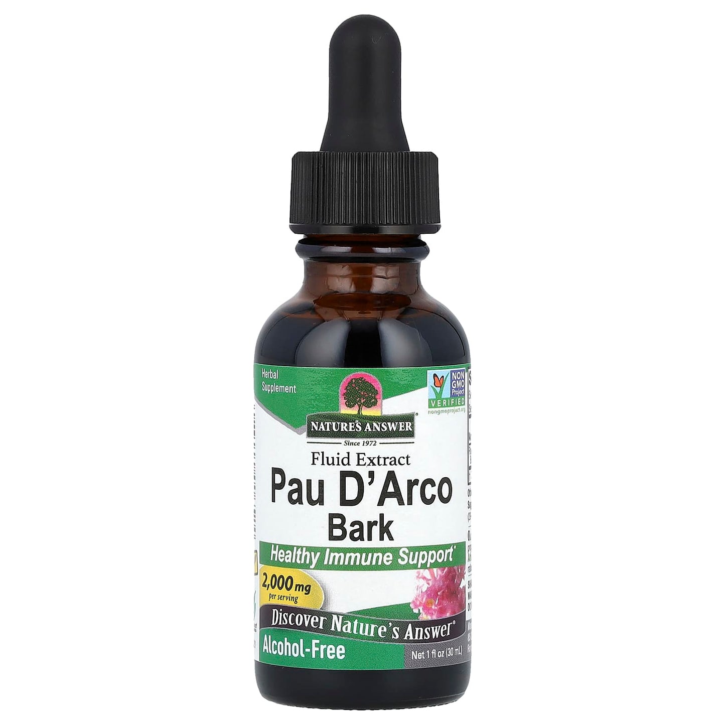 Nature's Answer, Pau D' Arco Bark, Alcohol-Free, 2,000 mg, 1 fl oz (30 ml) - Image 1
