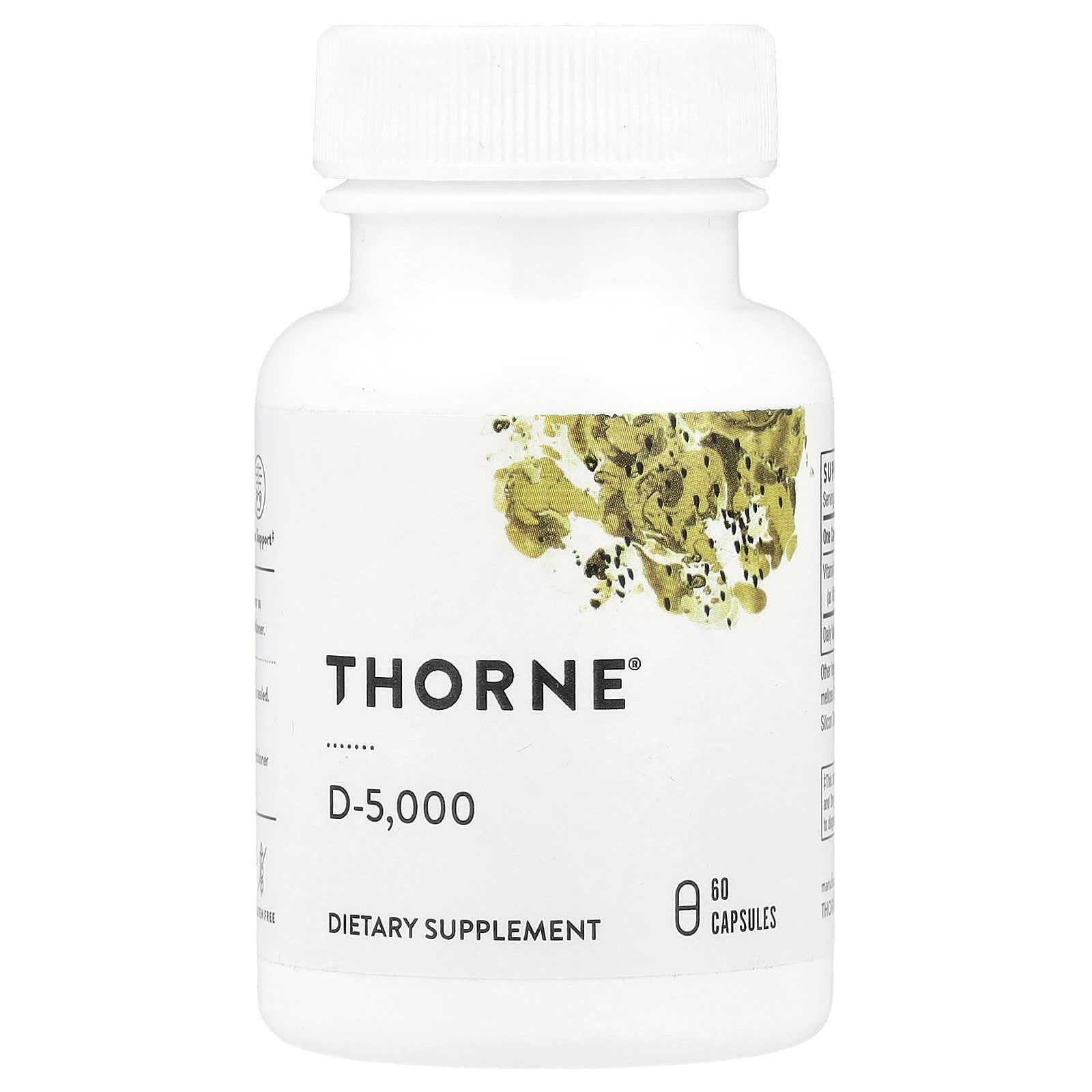 Thorne, D-5,000, 60 Capsules (125 mcg per Capsule) - Image 1
