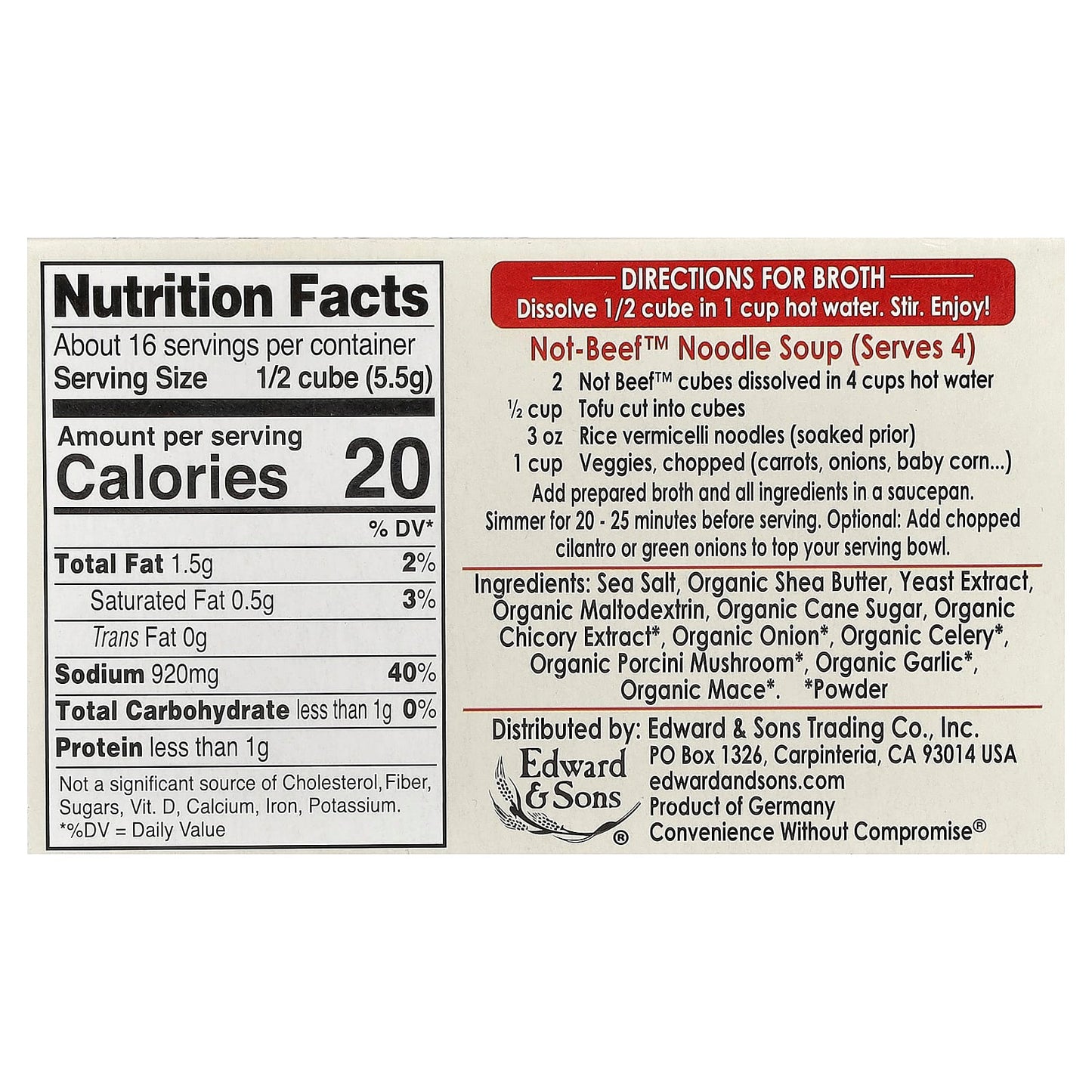 Plant-Based Broth & Seasoning Cubes by Edward & Sons - Vegan & Gluten Free - Image 2