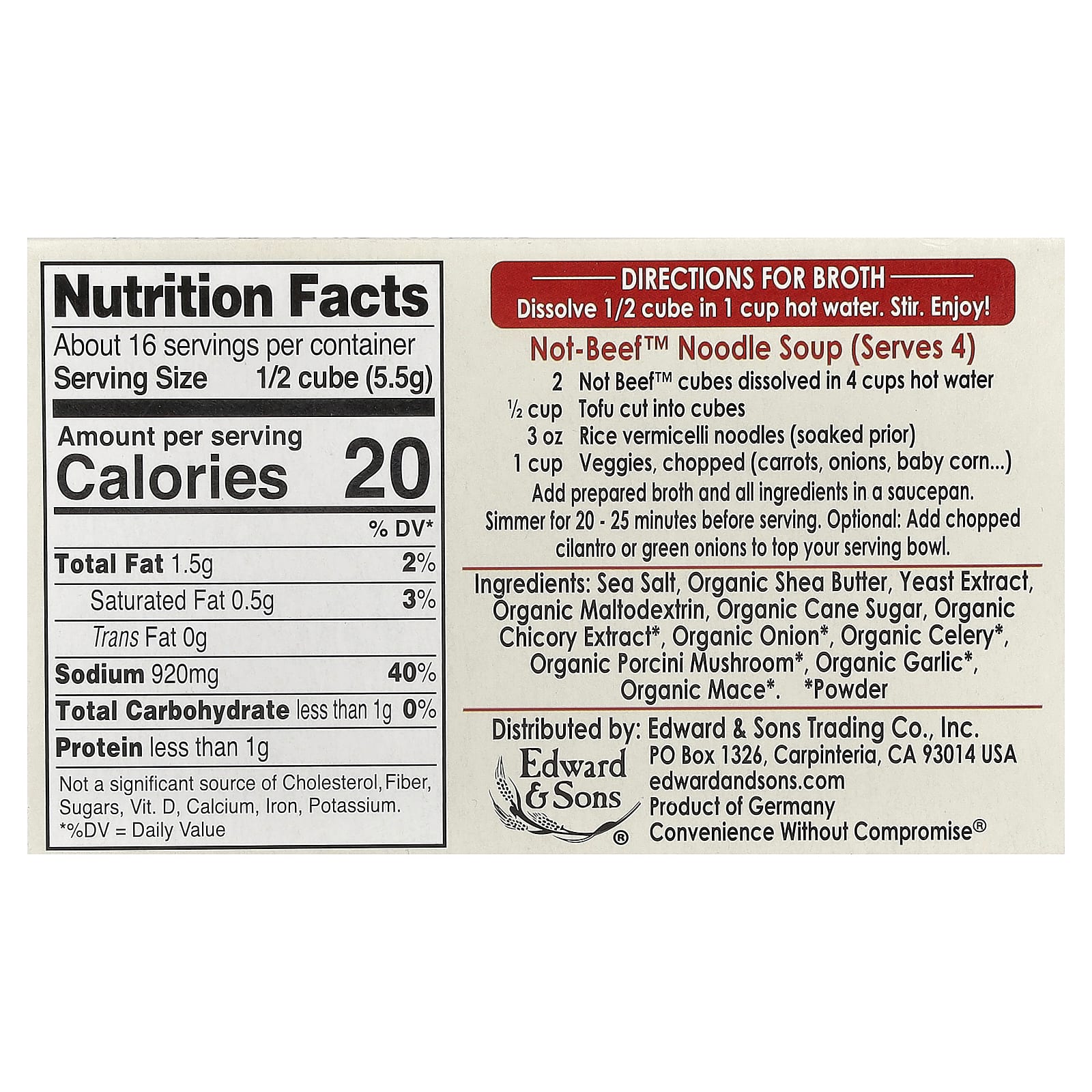 Plant-Based Broth & Seasoning Cubes by Edward & Sons - Vegan & Gluten Free - Image 2