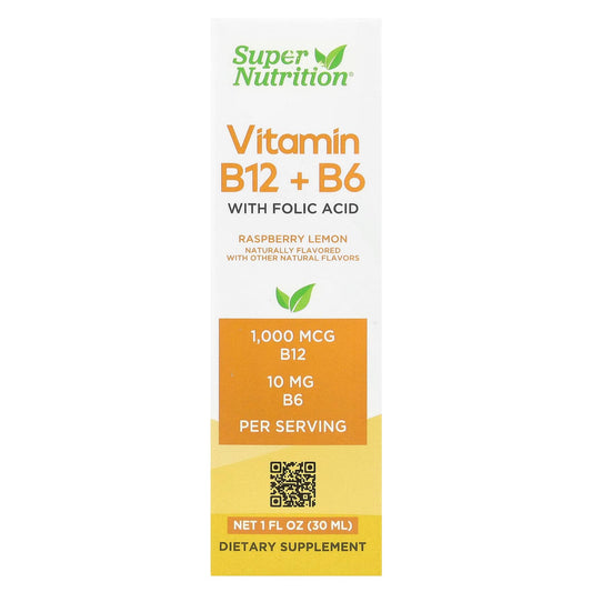 Boost Energy with Super Nutrition Vitamin B12 + B6 Liquid Supplement - Image 1