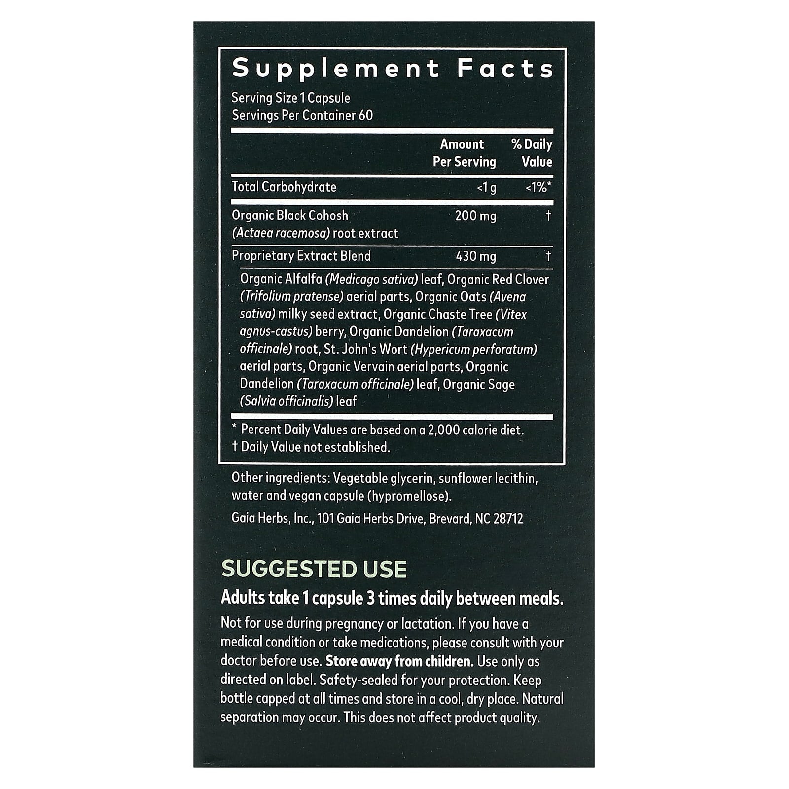 Gaia Herbs Menopause Support Daytime Vitamin Supplement - Image 2