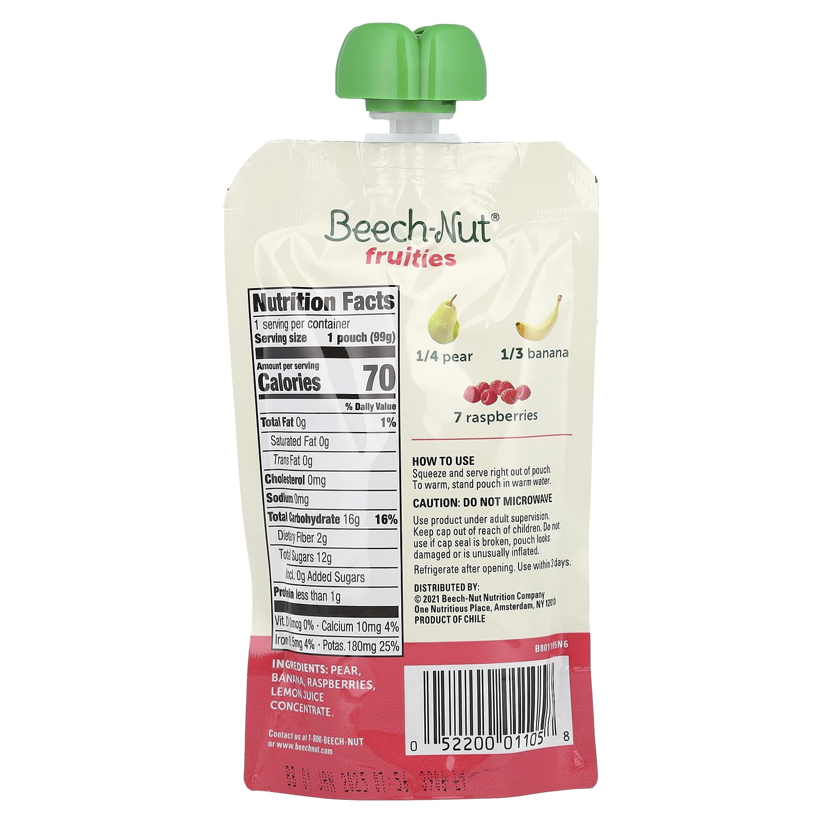 Nourishing Beech-Nut Fruities for 6+ Month Babies, 12 Pouches - Image 2