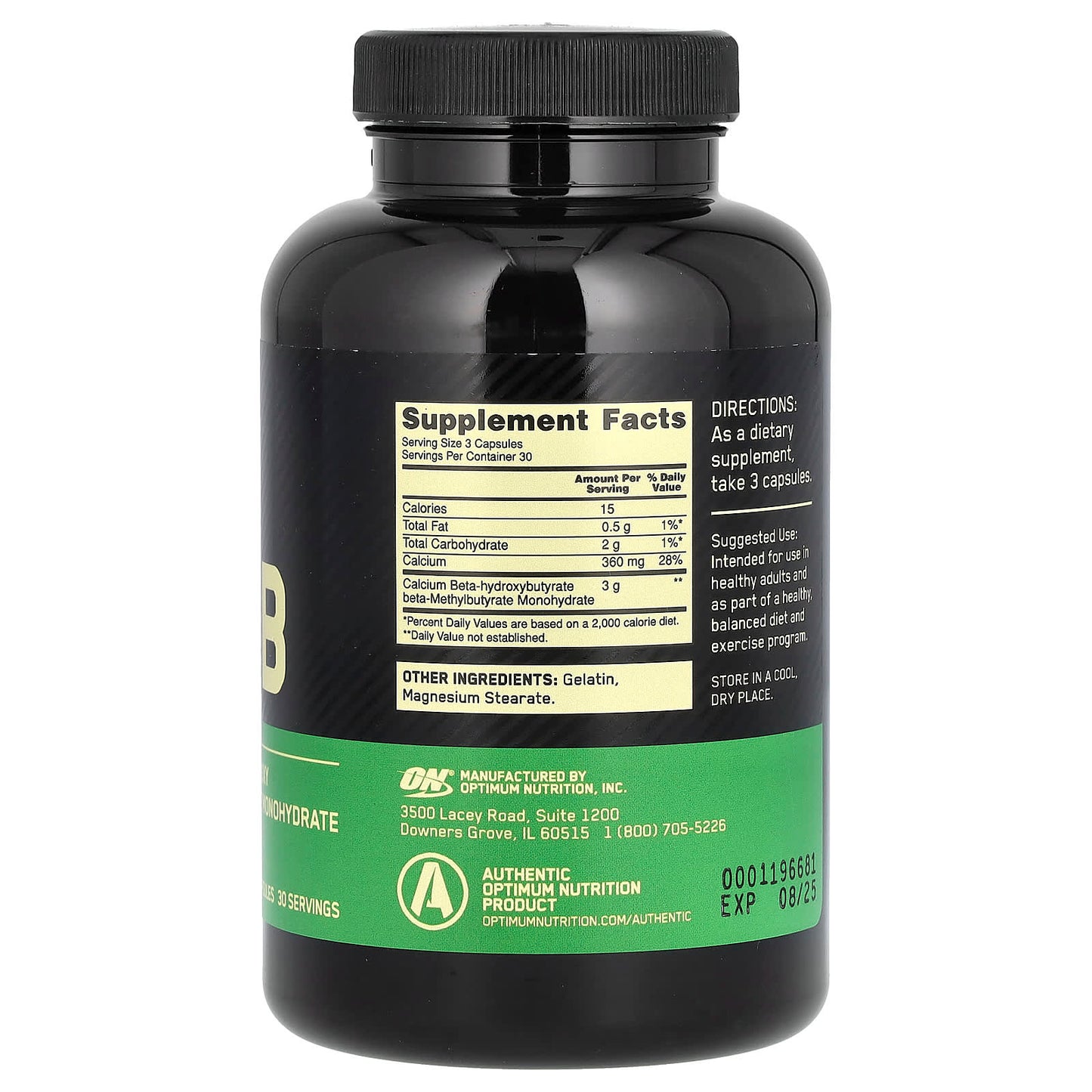 Optimum Nutrition, HMB , 90 Capsules - Image 2