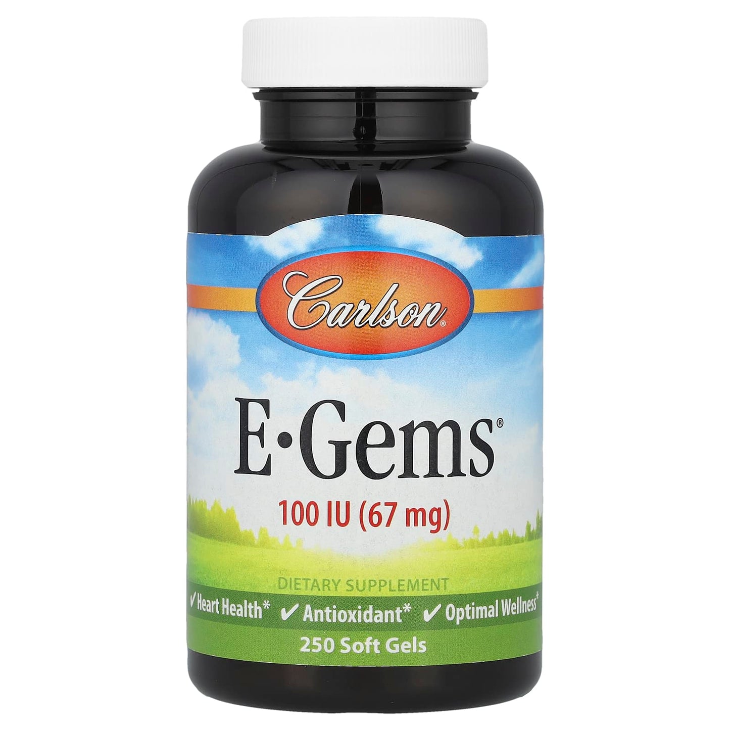 Carlson E-Gems Vitamin E Softgels 250 Count - Image 1