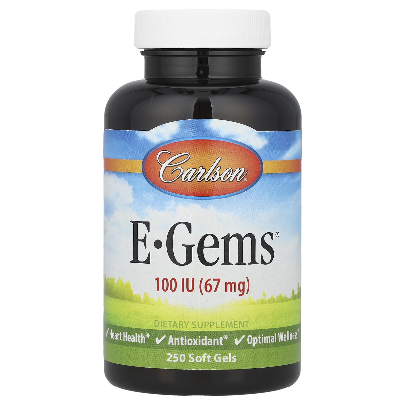 Carlson E-Gems Vitamin E Softgels 250 Count - Image 1