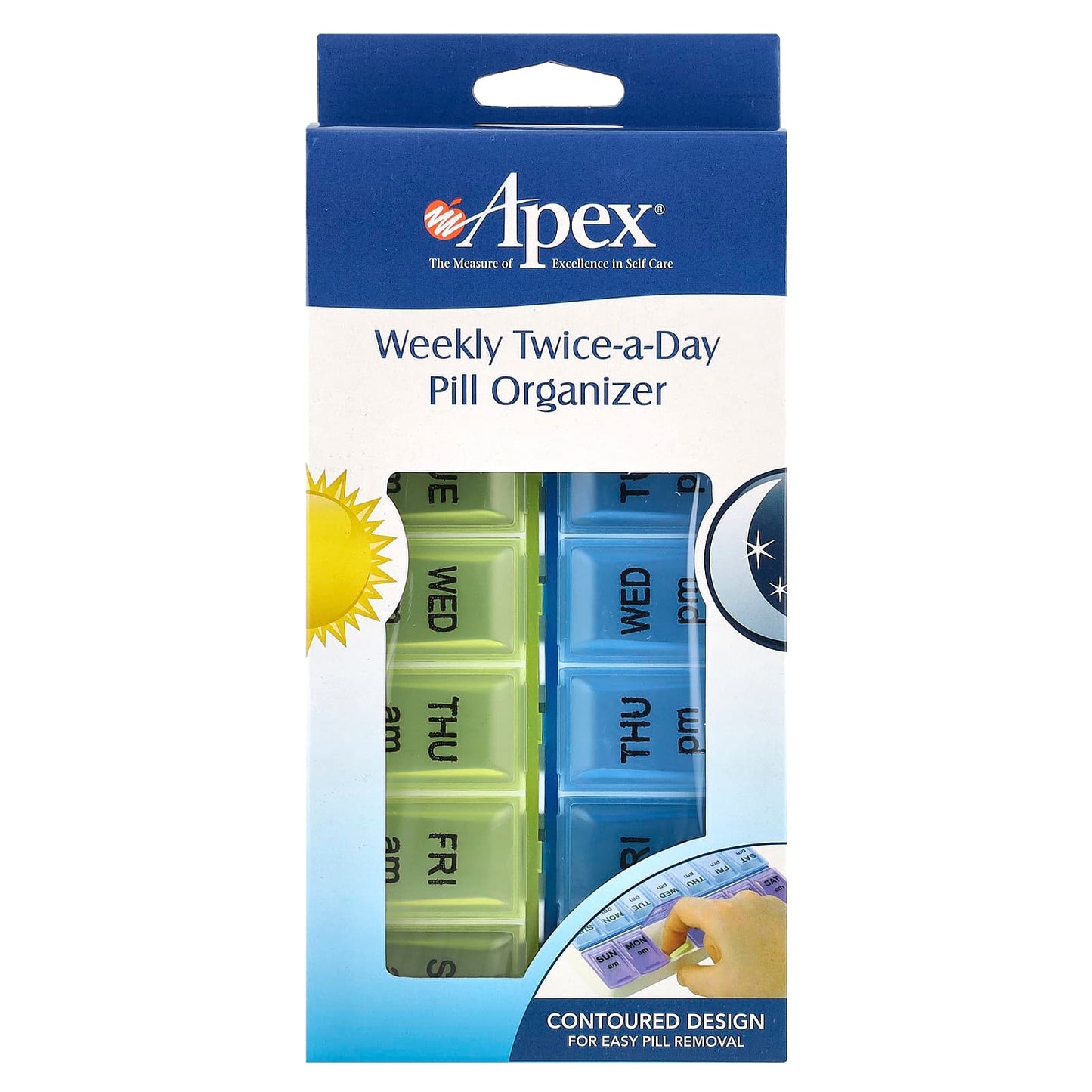 Apex Weekly Pill Organizer for Easy Medication Management - Image 1