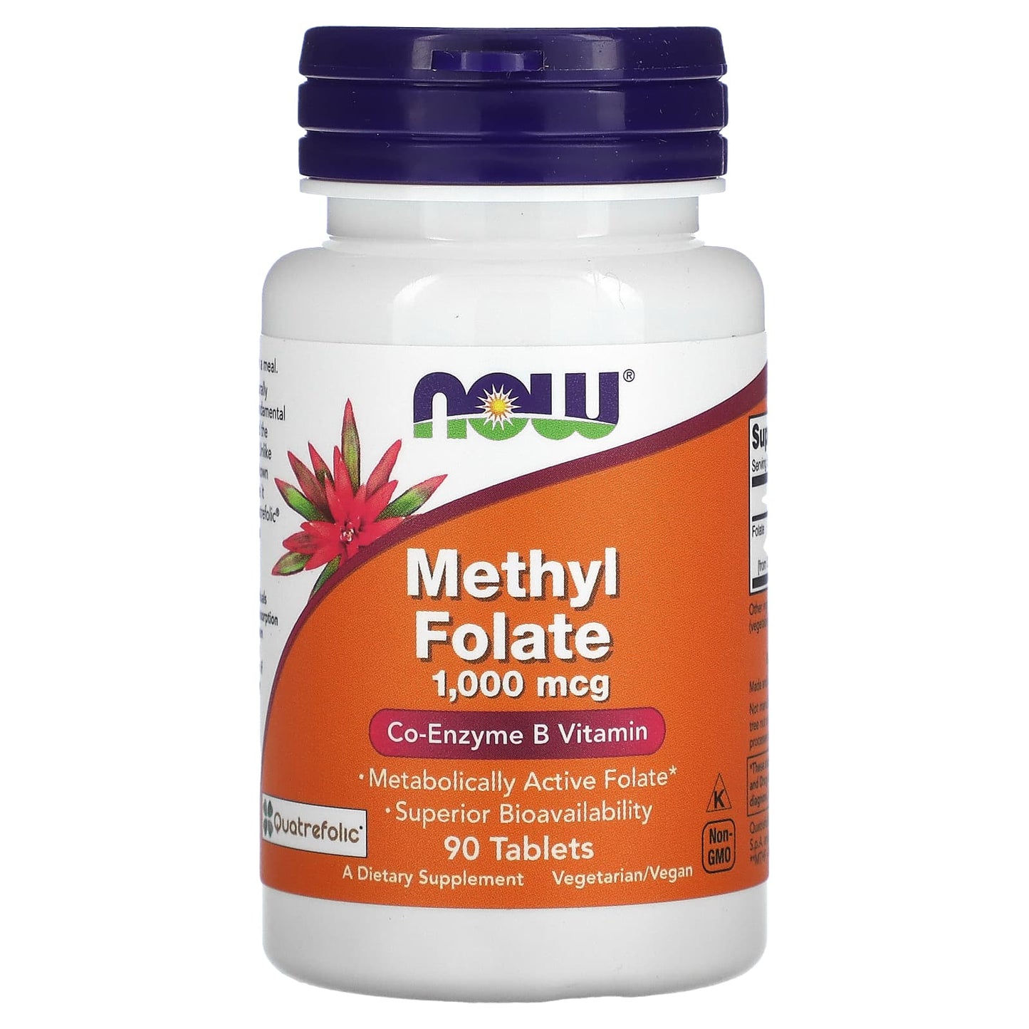 NOW Foods, Methyl Folate, 1,000 mcg, 90 Tablets - Image 1
