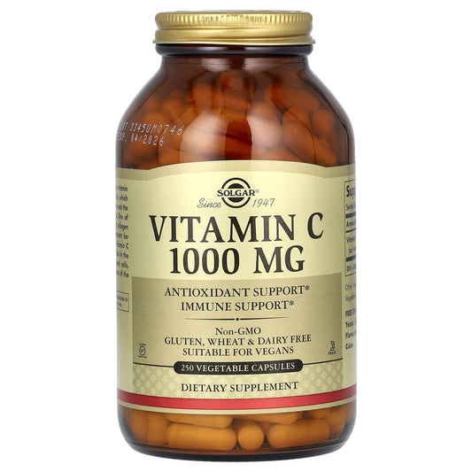 Solgar, Vitamin C, 1,000 mg, 250 Vegetable Capsules - Image 1