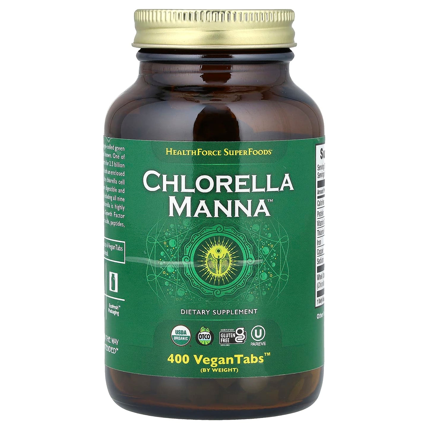 Chlorella Manna VeganTabs by HealthForce Superfoods - USDA Organic & Gluten Free - Image 1