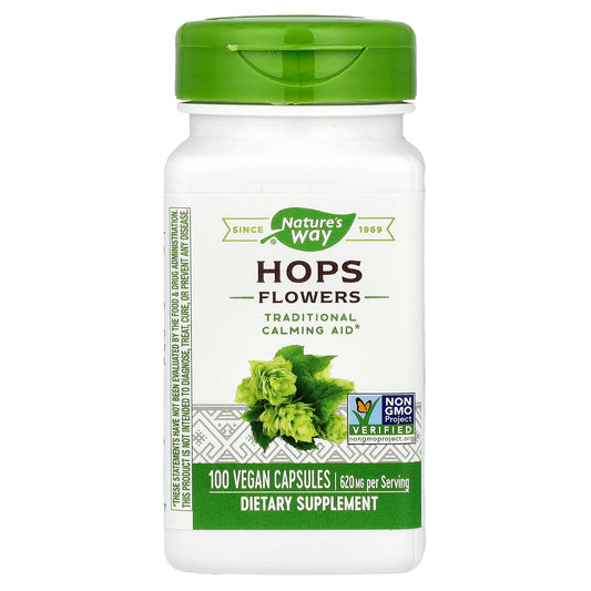 Nature's Way, Hops Flowers, 100 Vegan Capsules (310 mg per Capsule) - Image 1