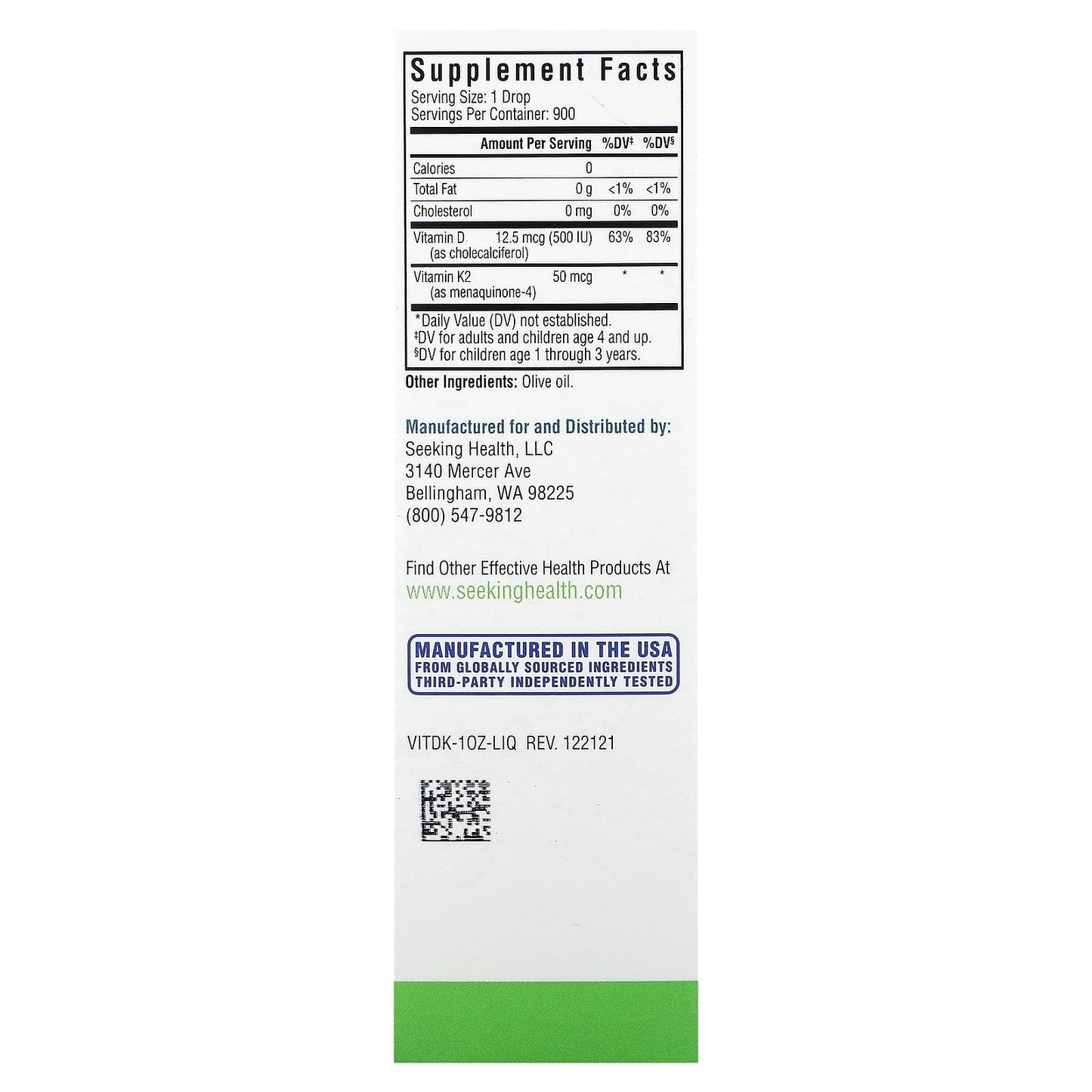 Seeking Health, Vitamin D3 + K2 Drops, 1 fl oz (30 ml) - Image 2